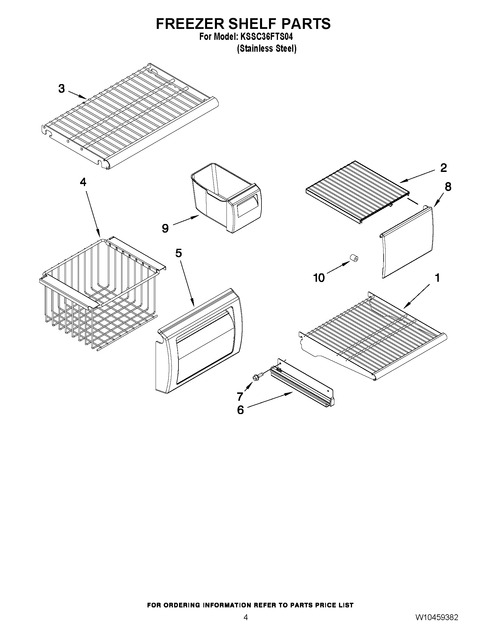 03 - FREEZER SHELF PARTS