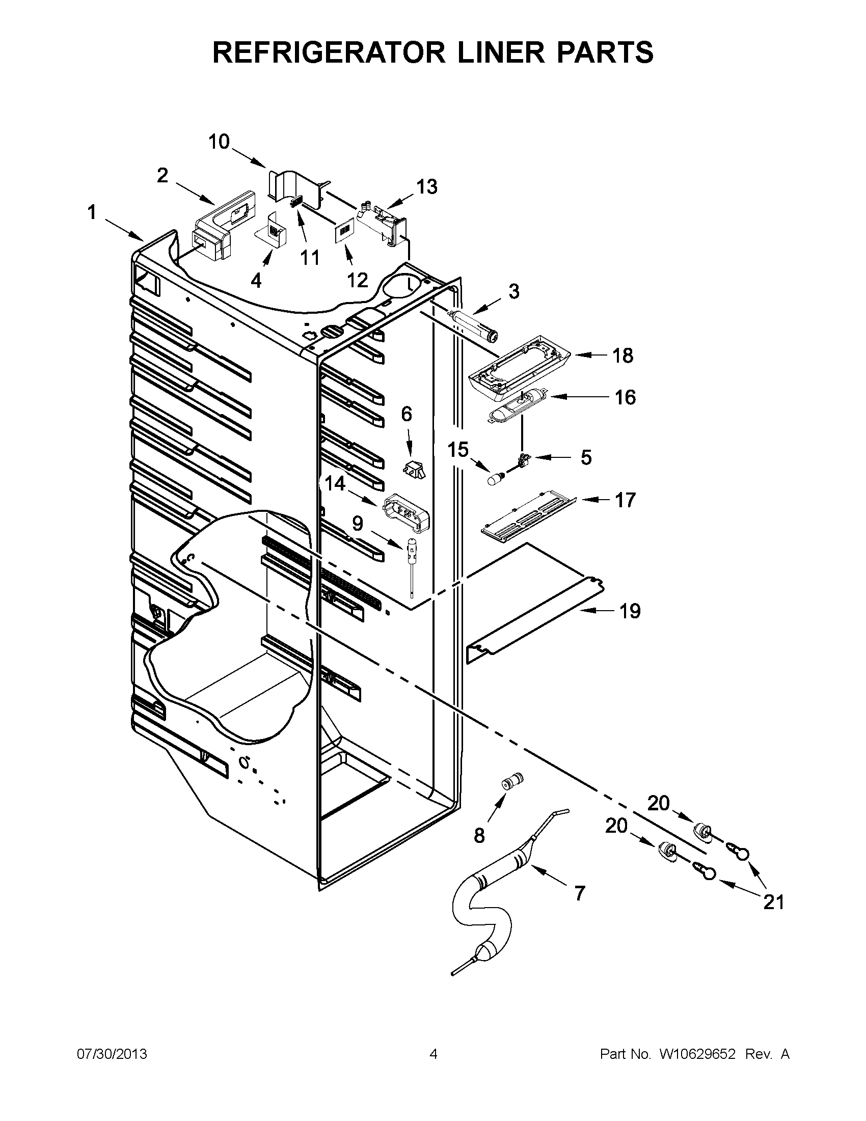 02 - REFRIGERATOR LINER PARTS