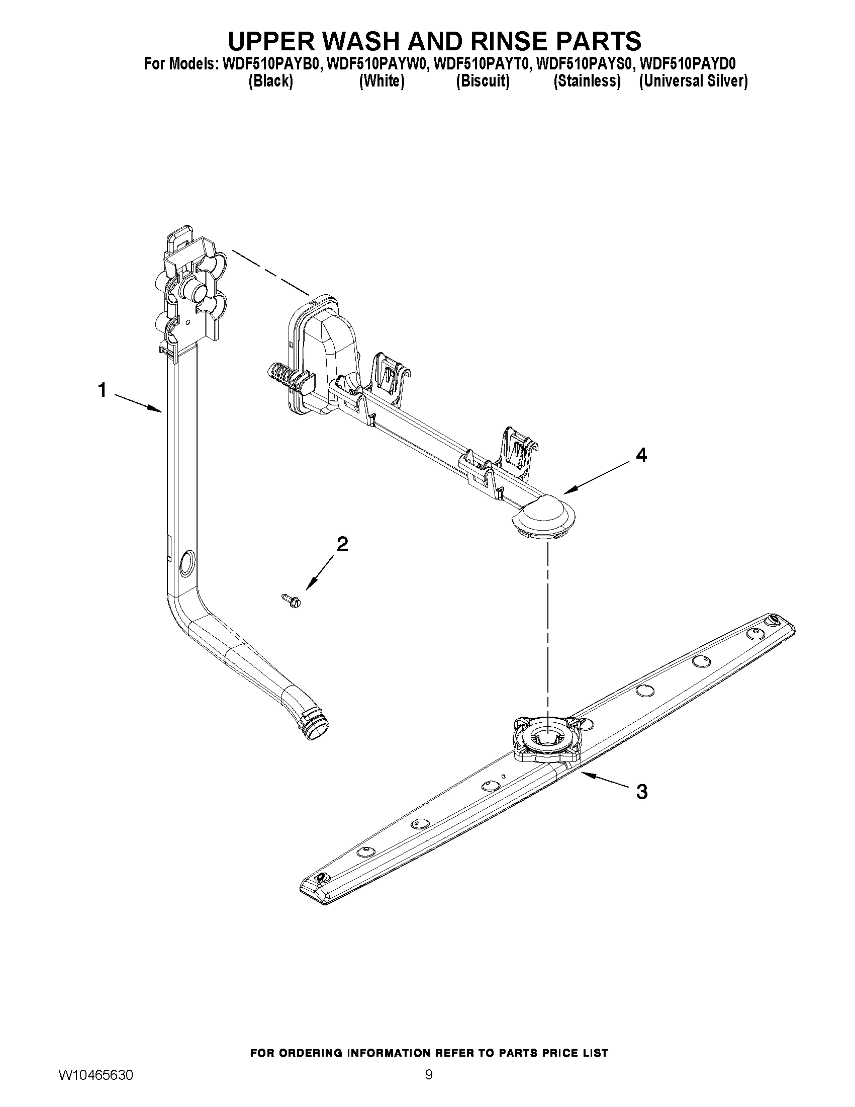 07 - UPPER WASH AND RINSE PARTS