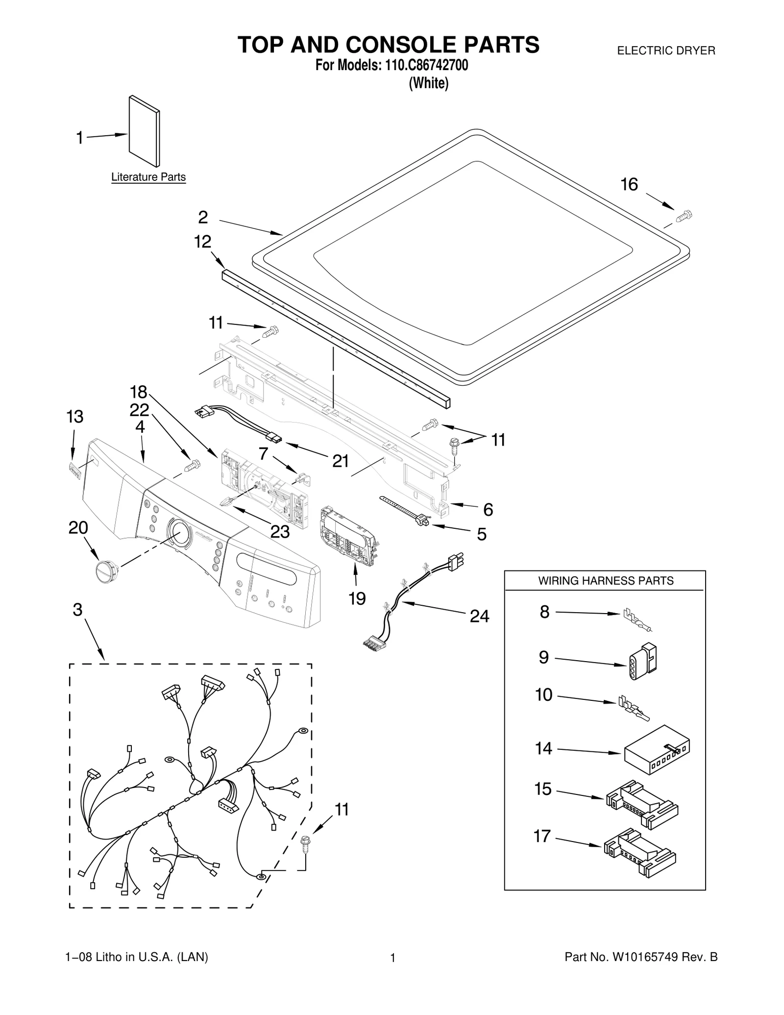 TOP AND CONSOLE PARTS