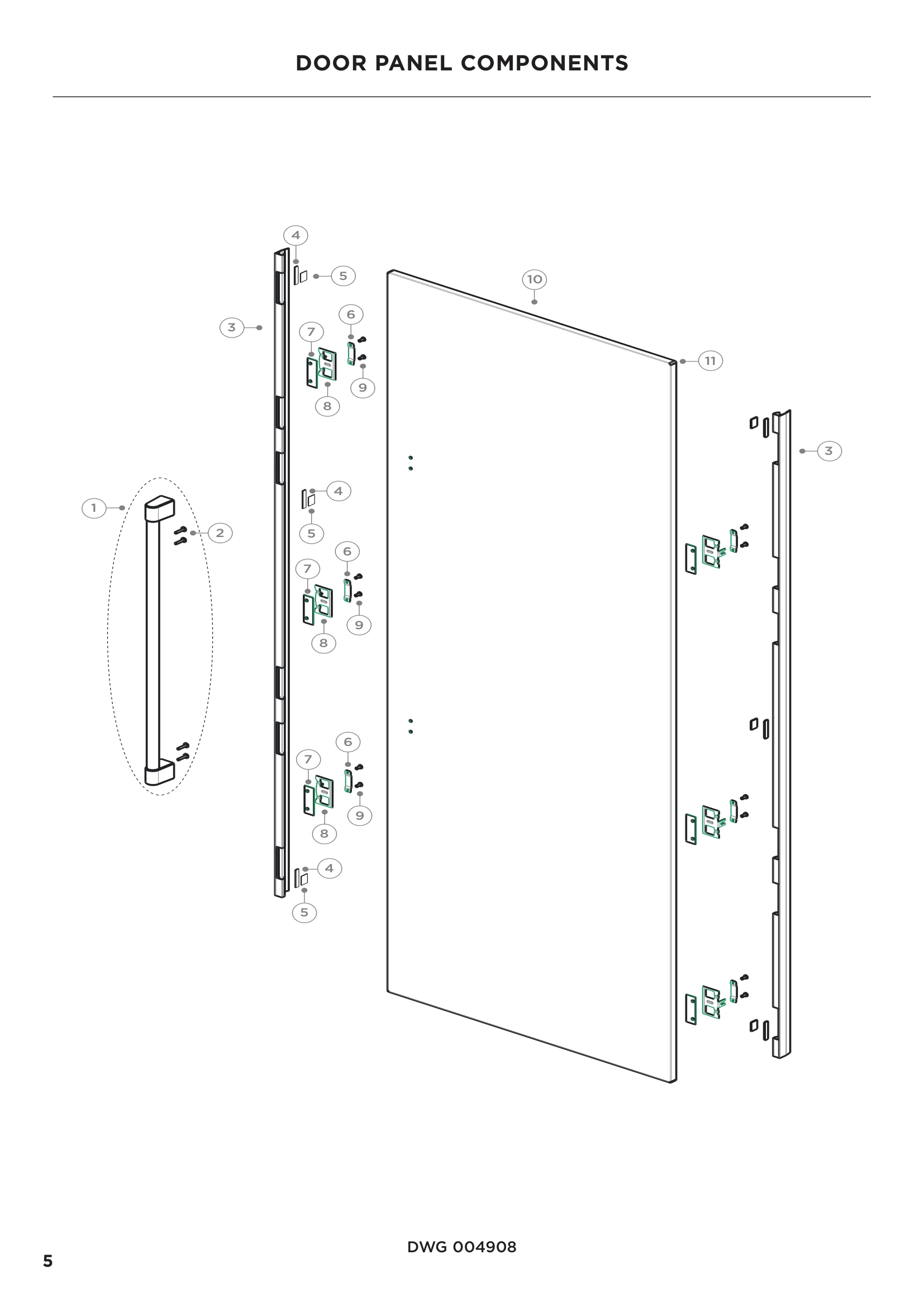 DOOR PANEL COMPONENTS