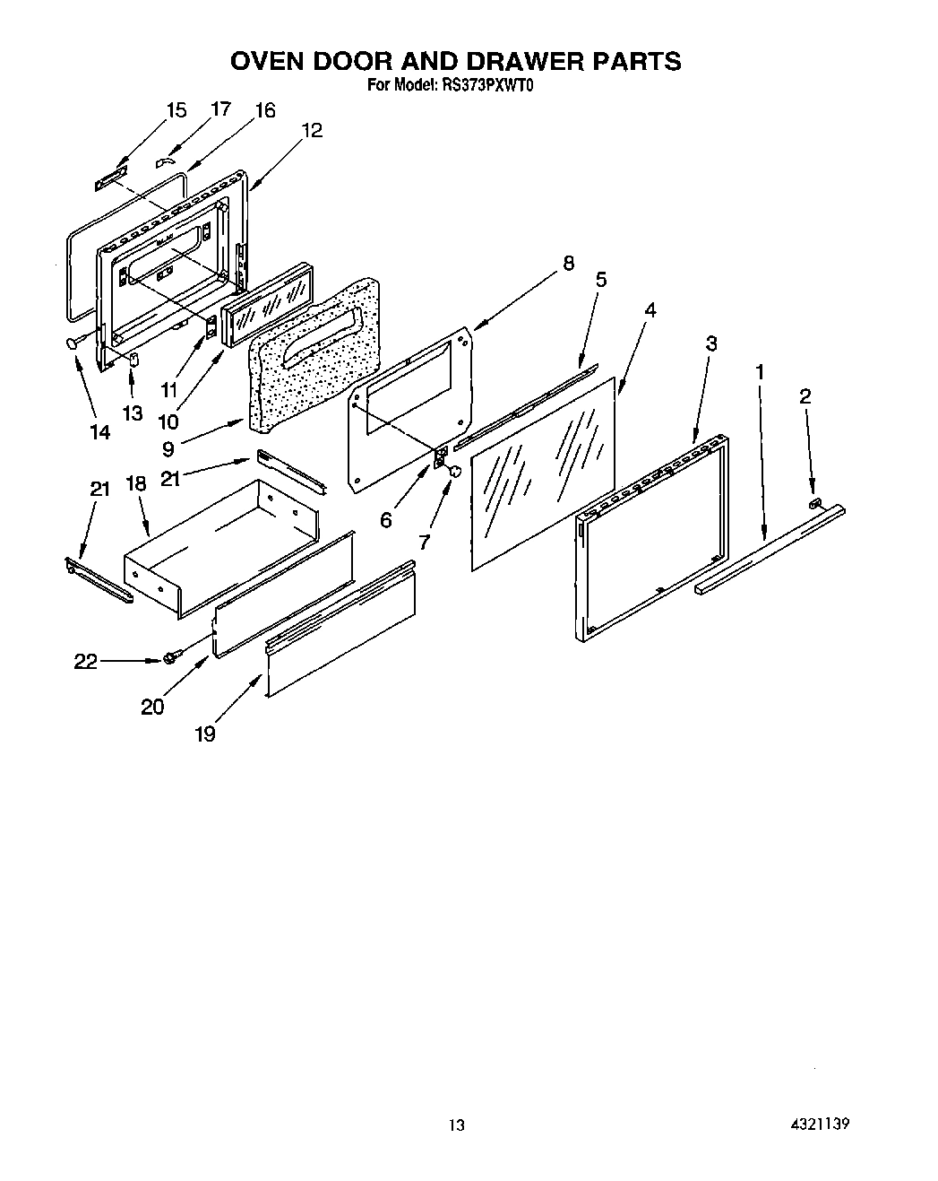10 - OVEN DOOR AND DRAWER