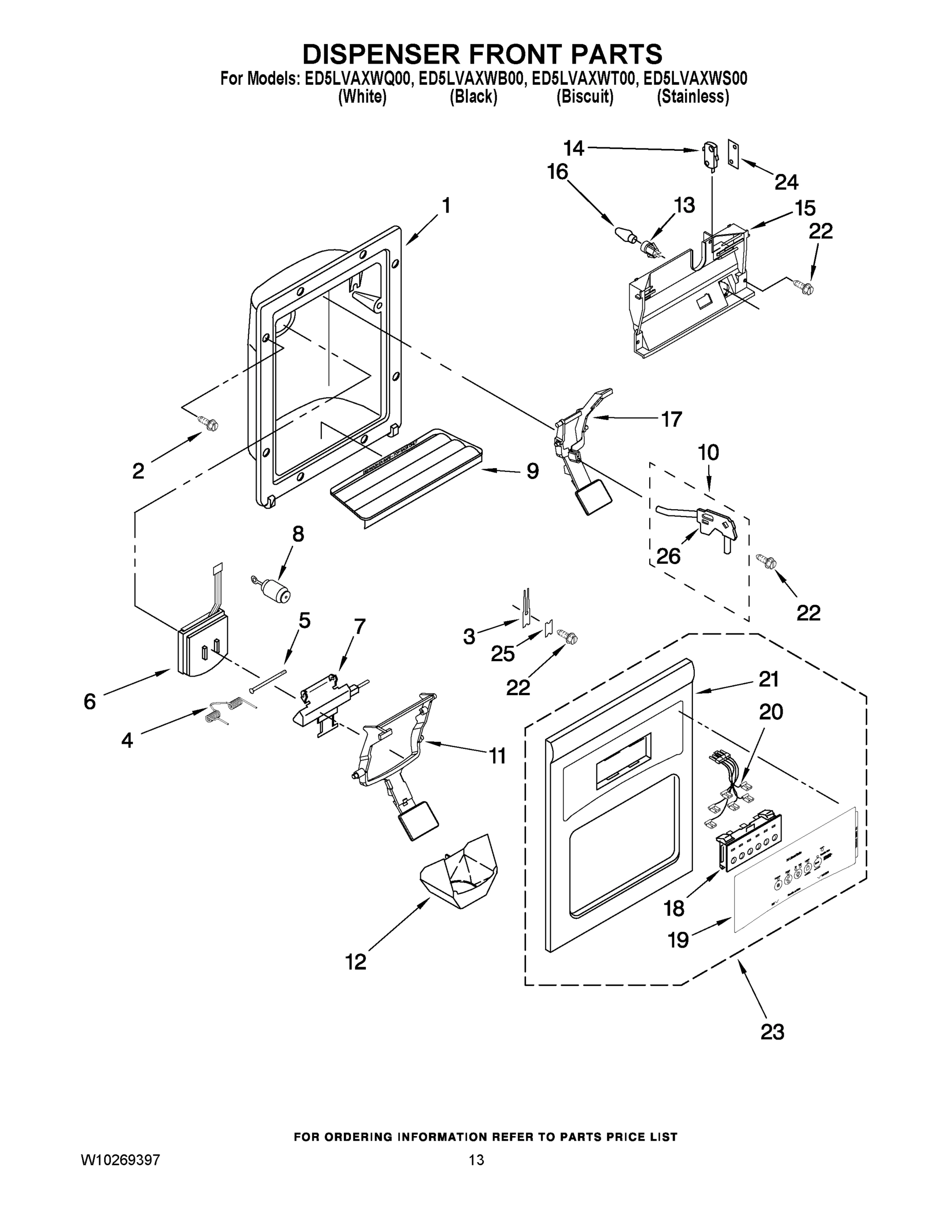 08 - DISPENSER FRONT PARTS