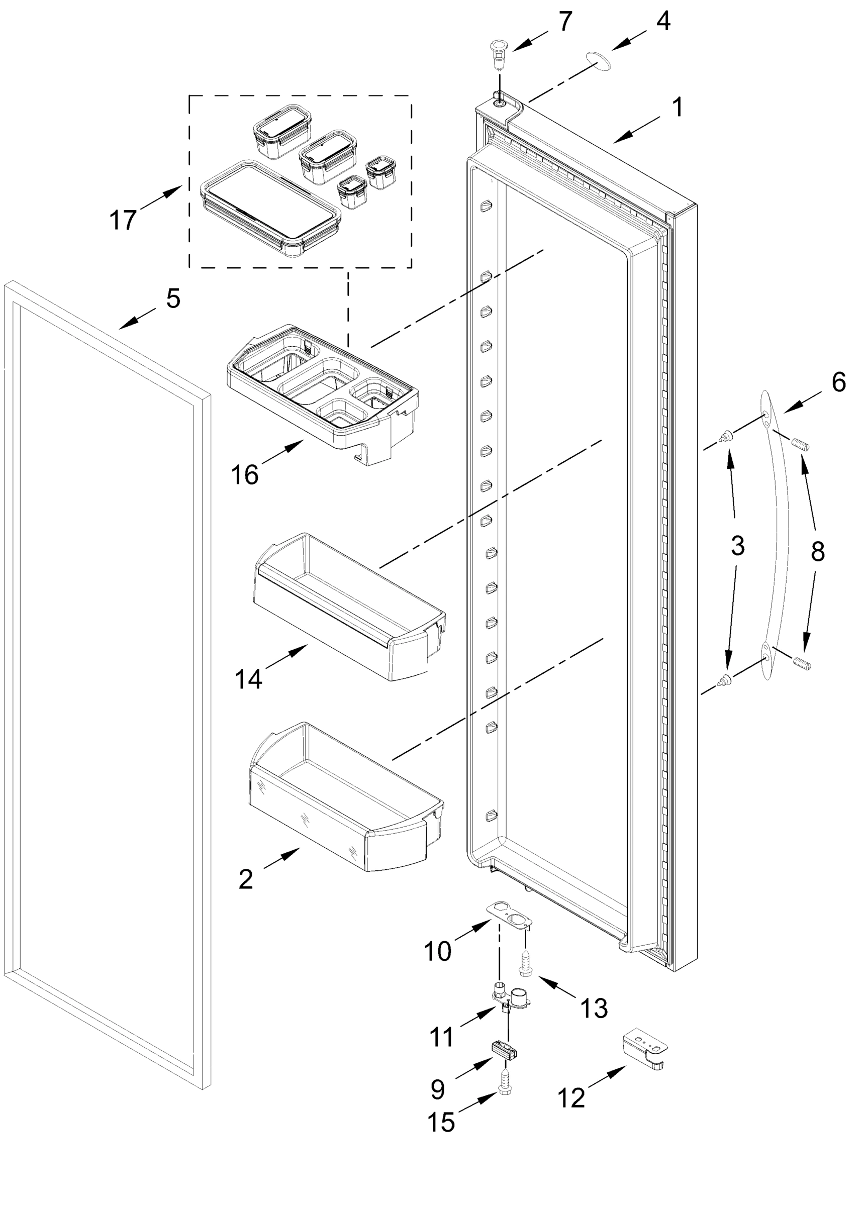 REFRIGERATOR DOOR PARTS
