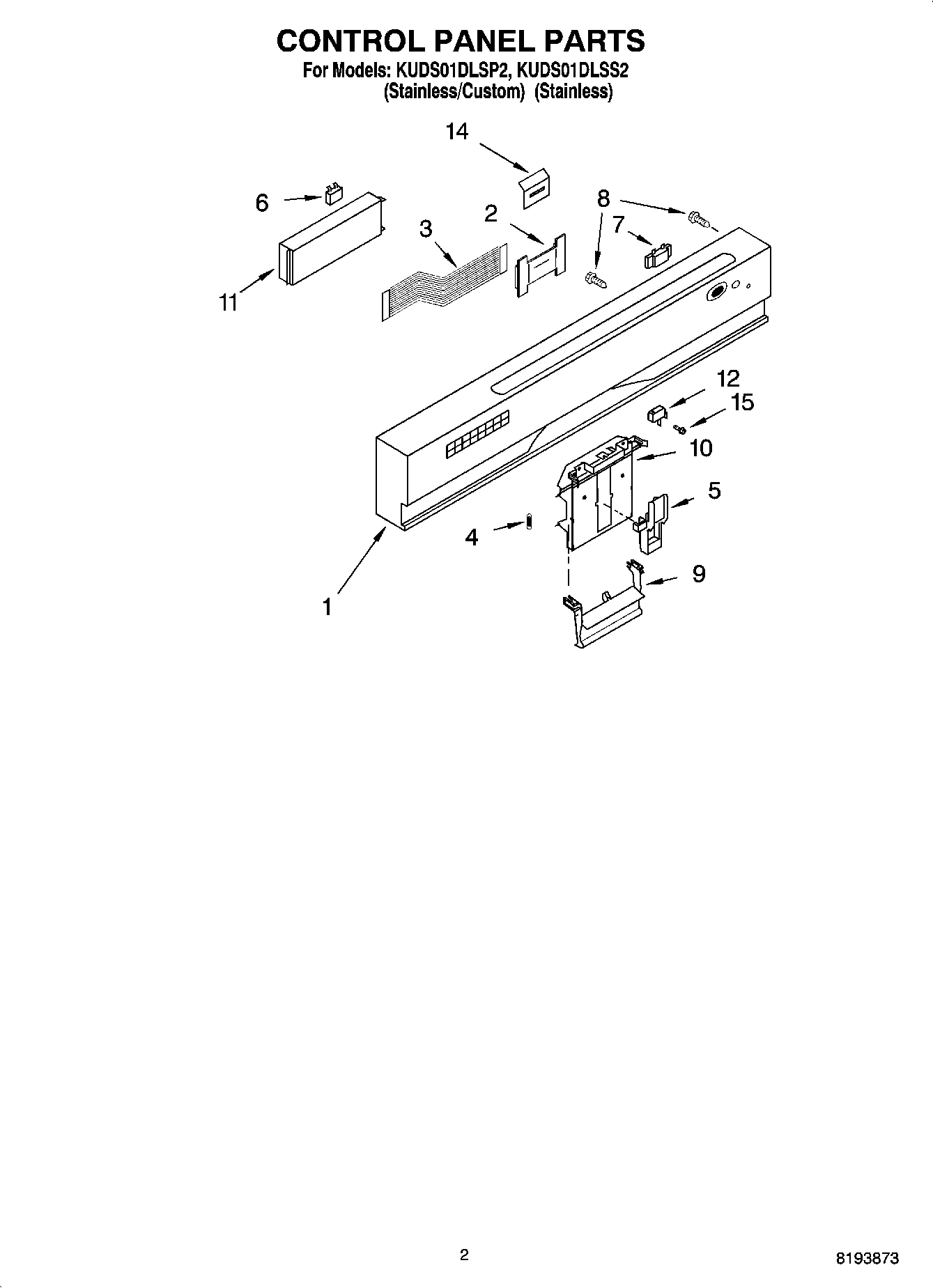 02 - CONTROL PANEL PARTS