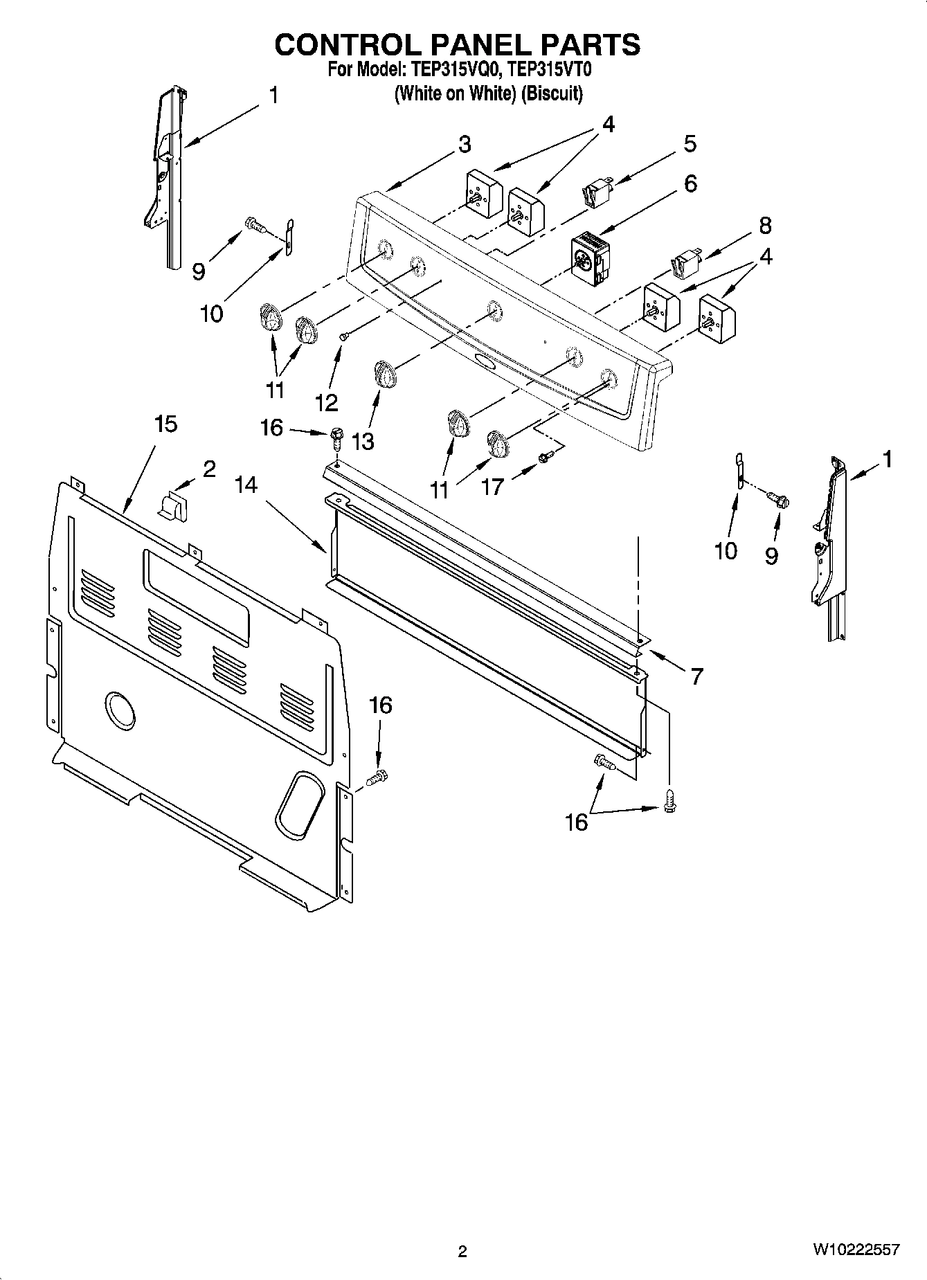 02 - CONTROL PANEL PARTS