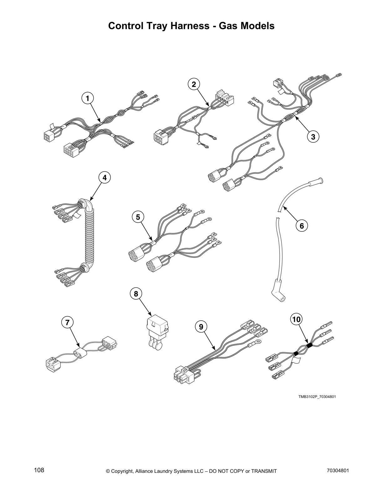 Control Tray Harness - Gas Models