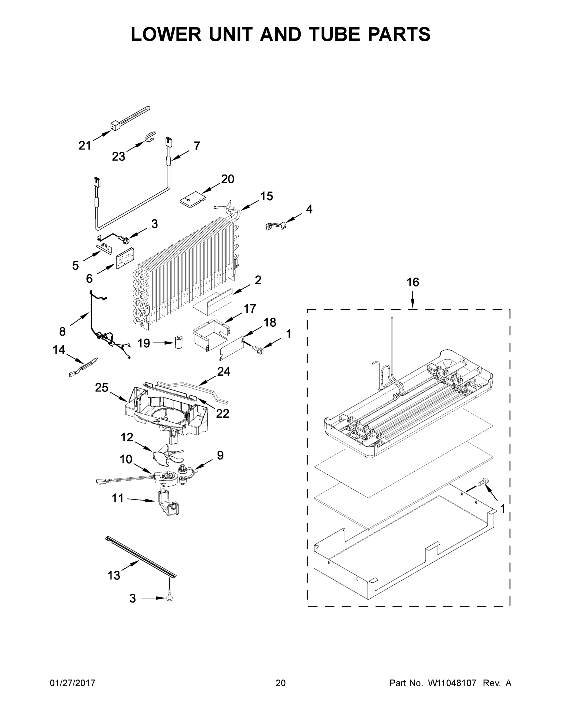 11 - LOWER UNIT AND TUBE PARTS