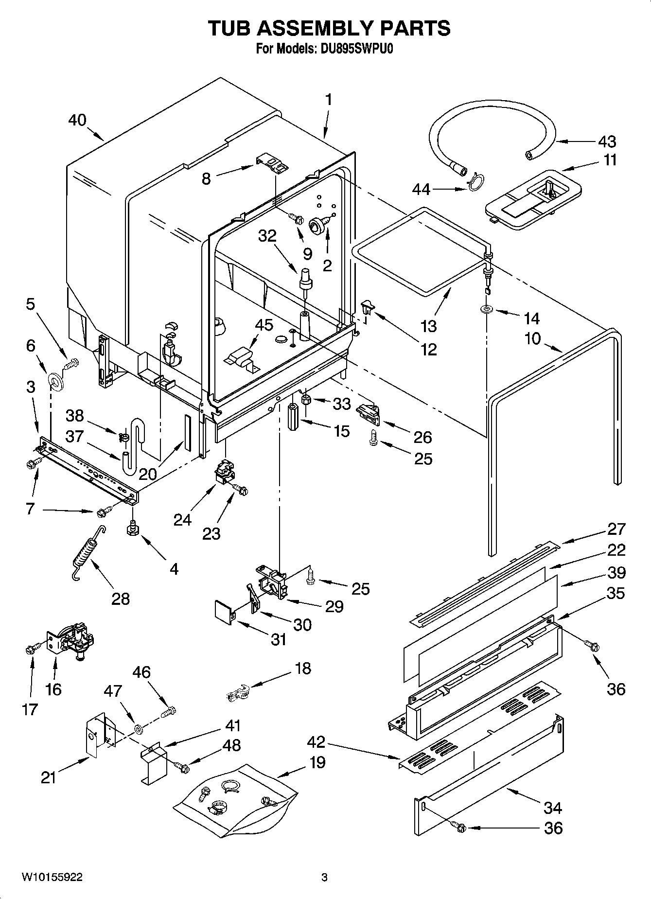 03 - TUB ASSEMBLY PARTS