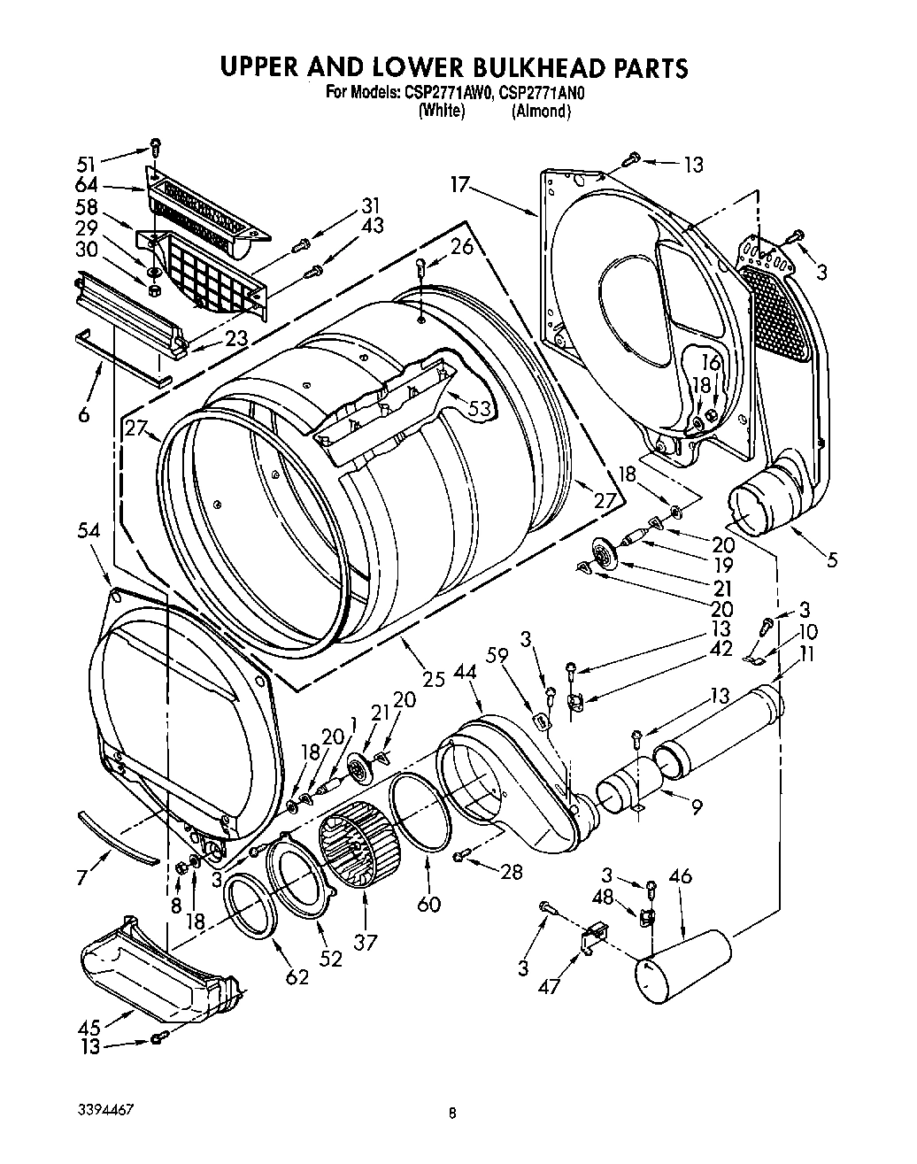 04 - UPPER AND LOWER BULKHEAD, LIT/OPTIONAL