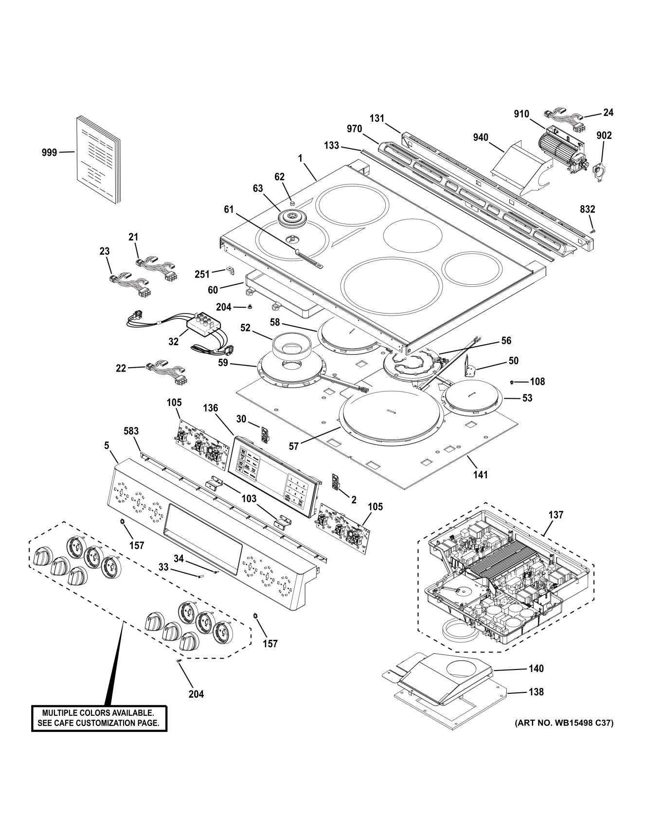 CONTROL PANEL & COOKTOP