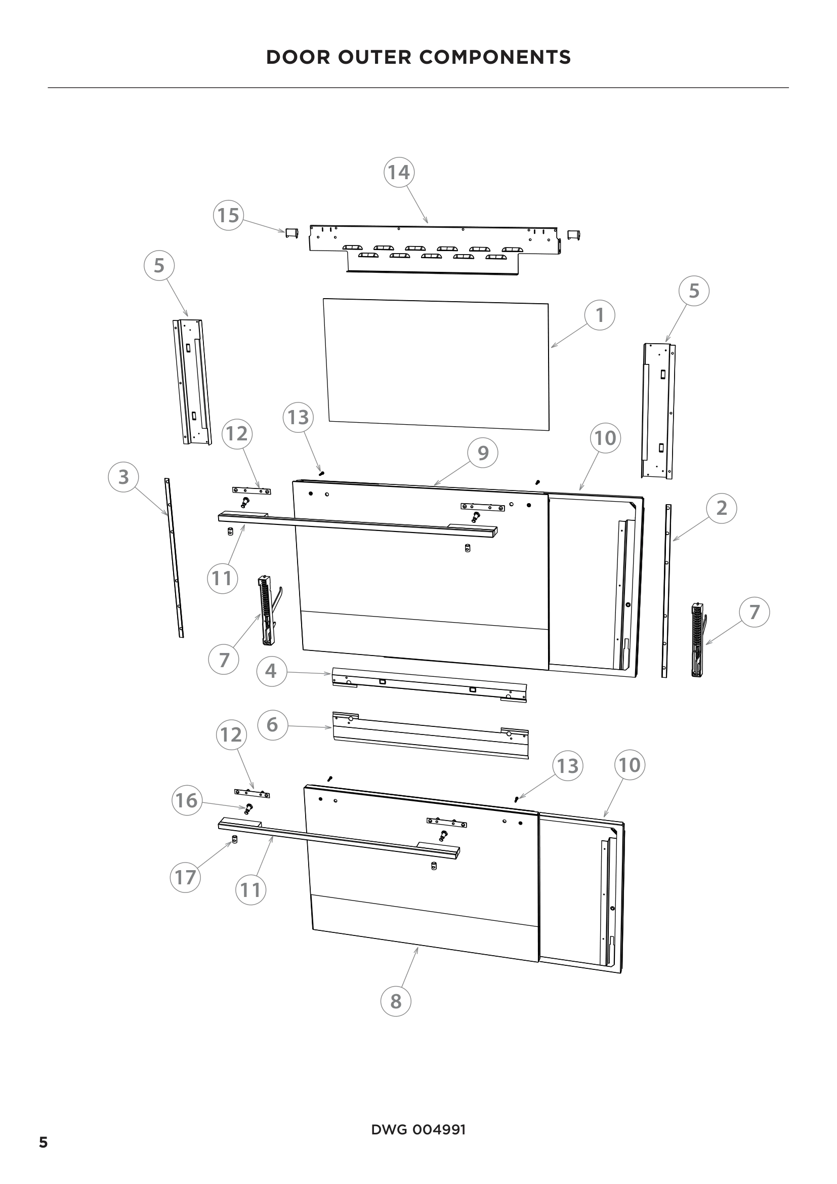 DOOR OUTER COMPONENTS