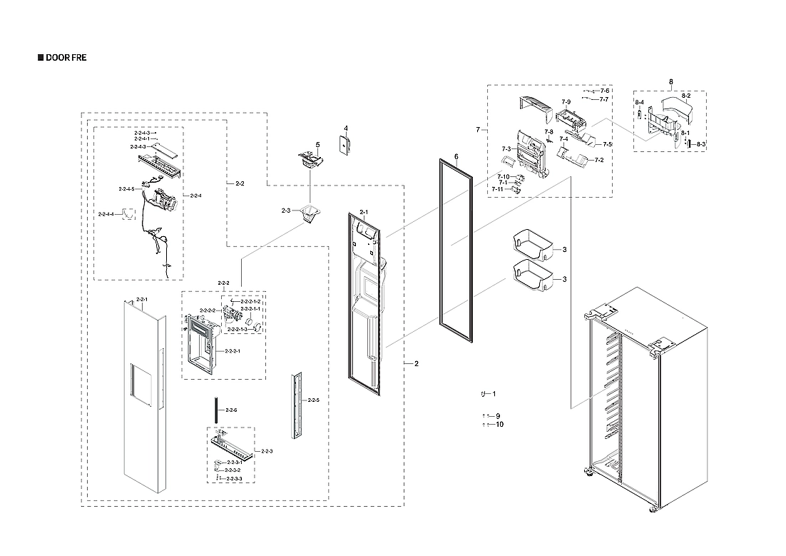 Freezer Door Parts