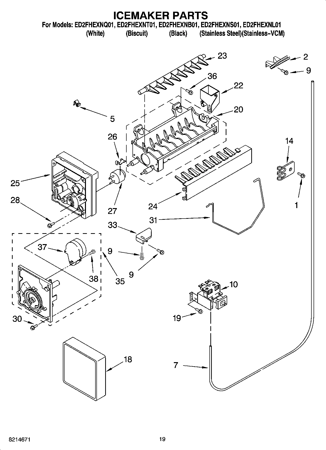 12 - ICEMAKER PARTS, OPTIONAL PARTS