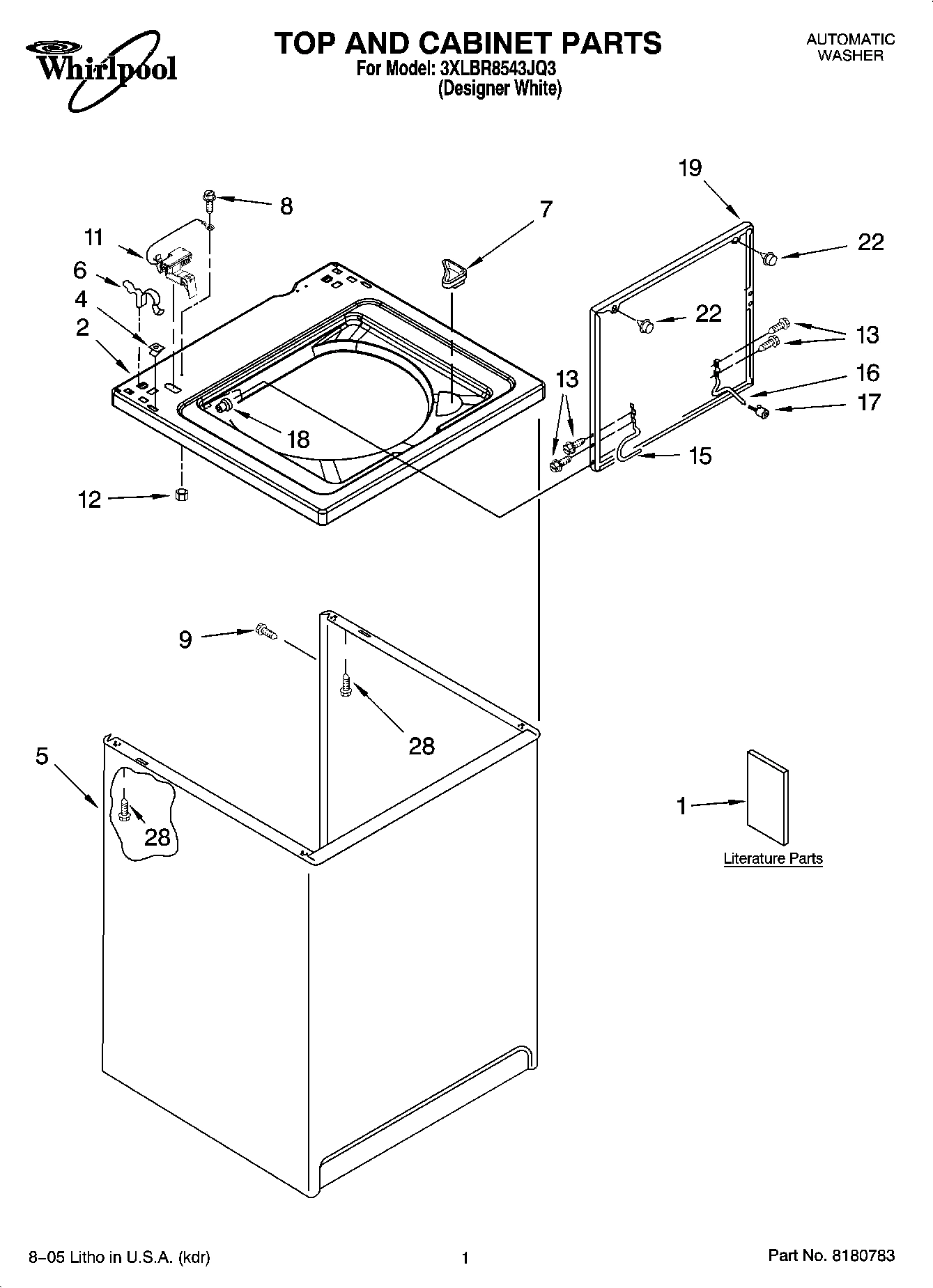 01 - TOP AND CABINET PARTS