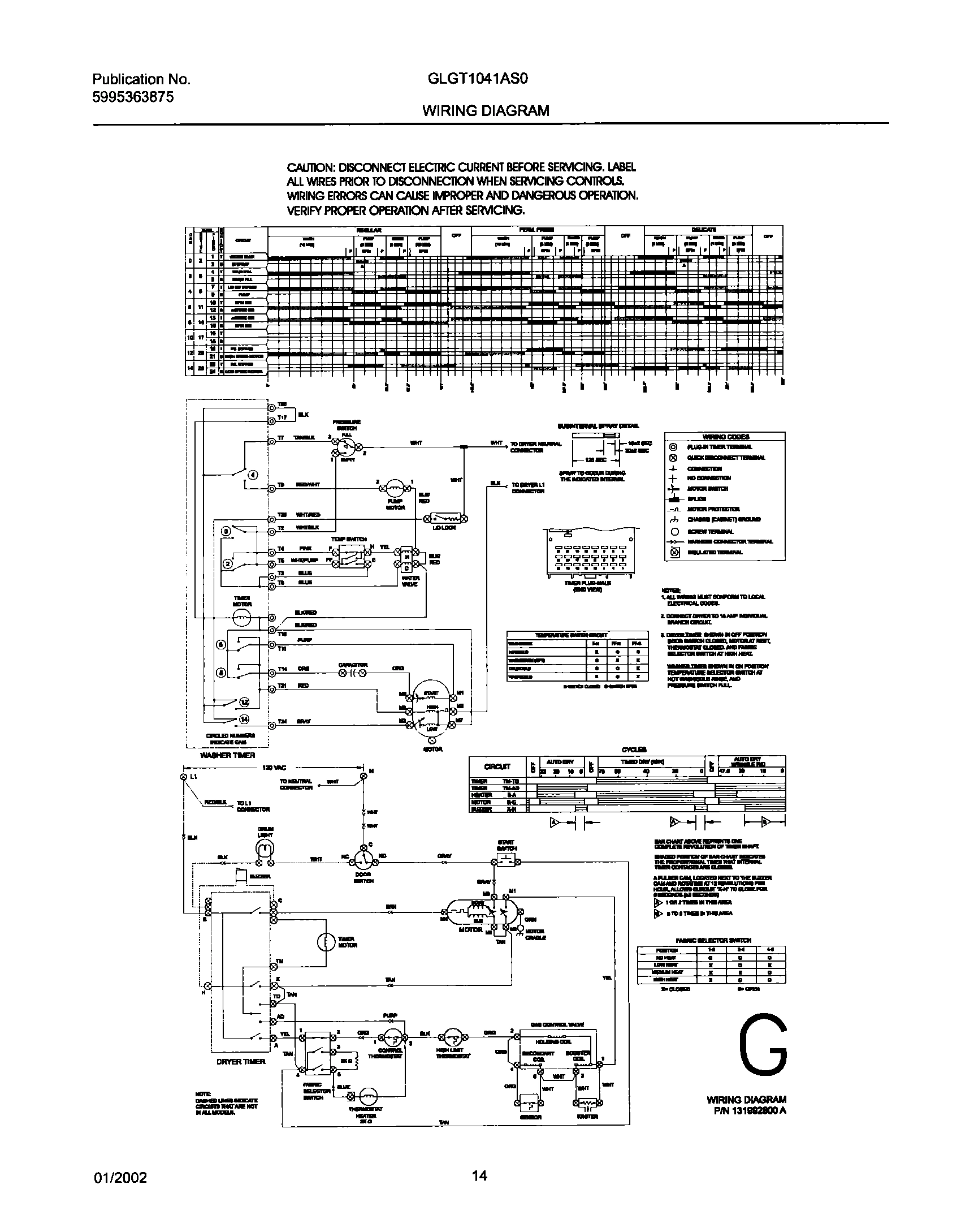 14 - 131992800 WIRING DIAGRAM