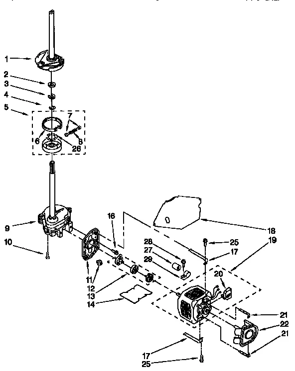 GEARCASE, MOTOR AND PUMP