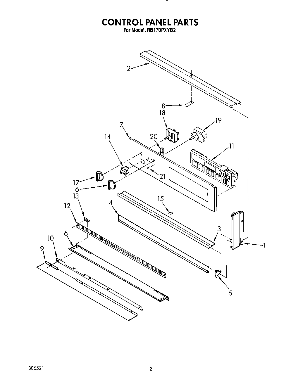 02 - CONTROL PANEL, LIT/OPTIONAL