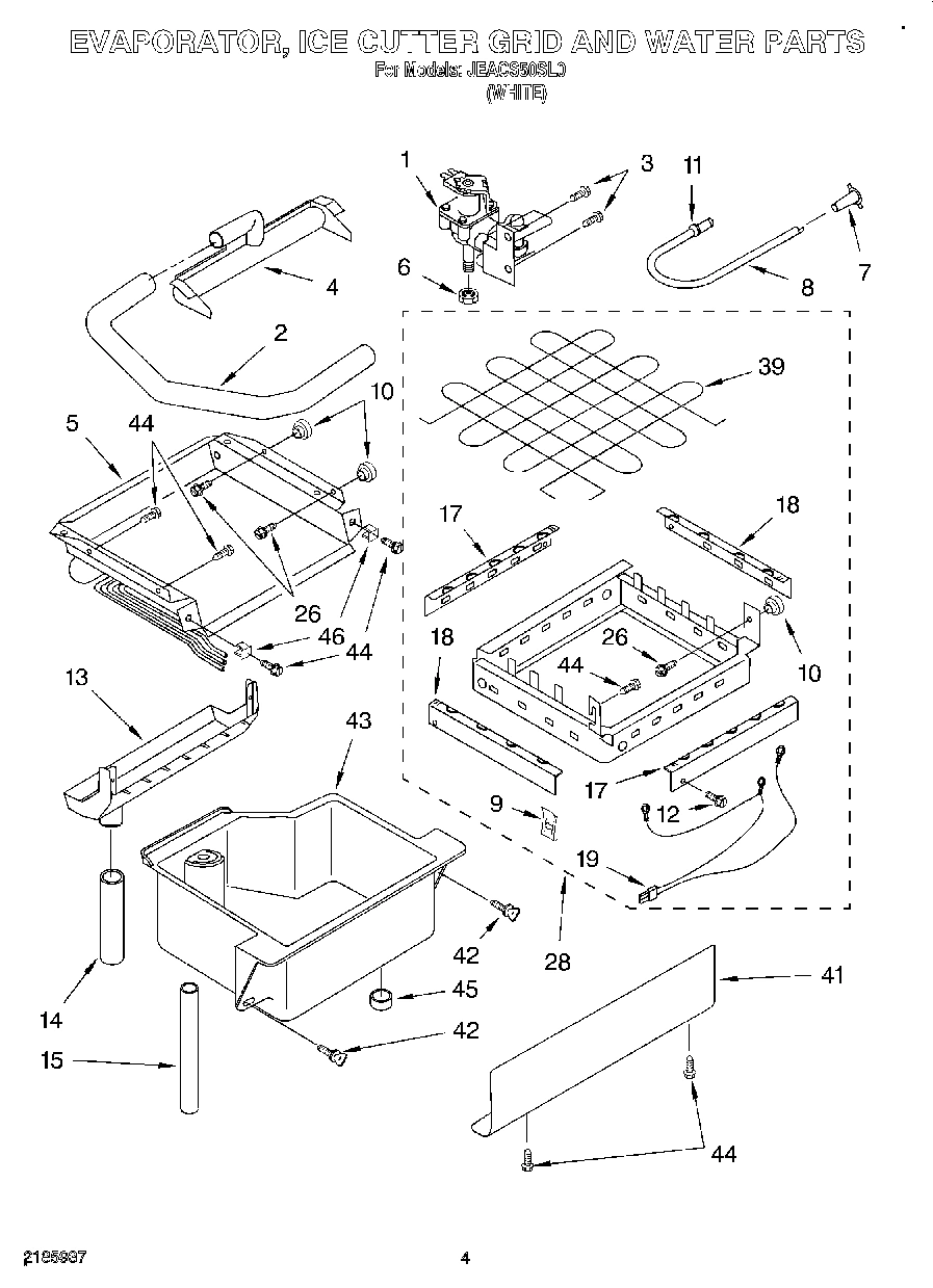 03 - EVAPORATOR, ICE CUTTER GRID AND WATER