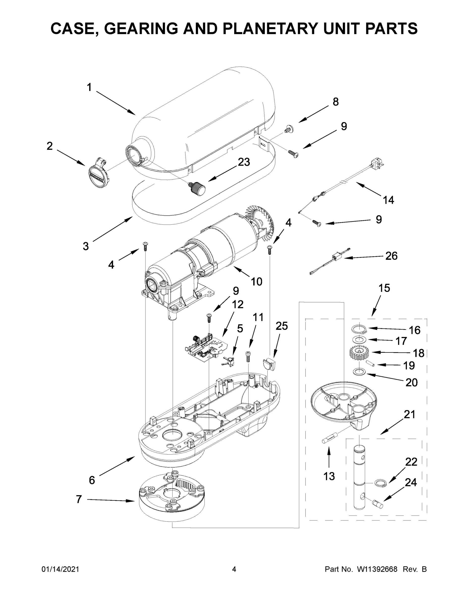 03 - CASE, GEARING AND PLANETARY UNIT PARTS