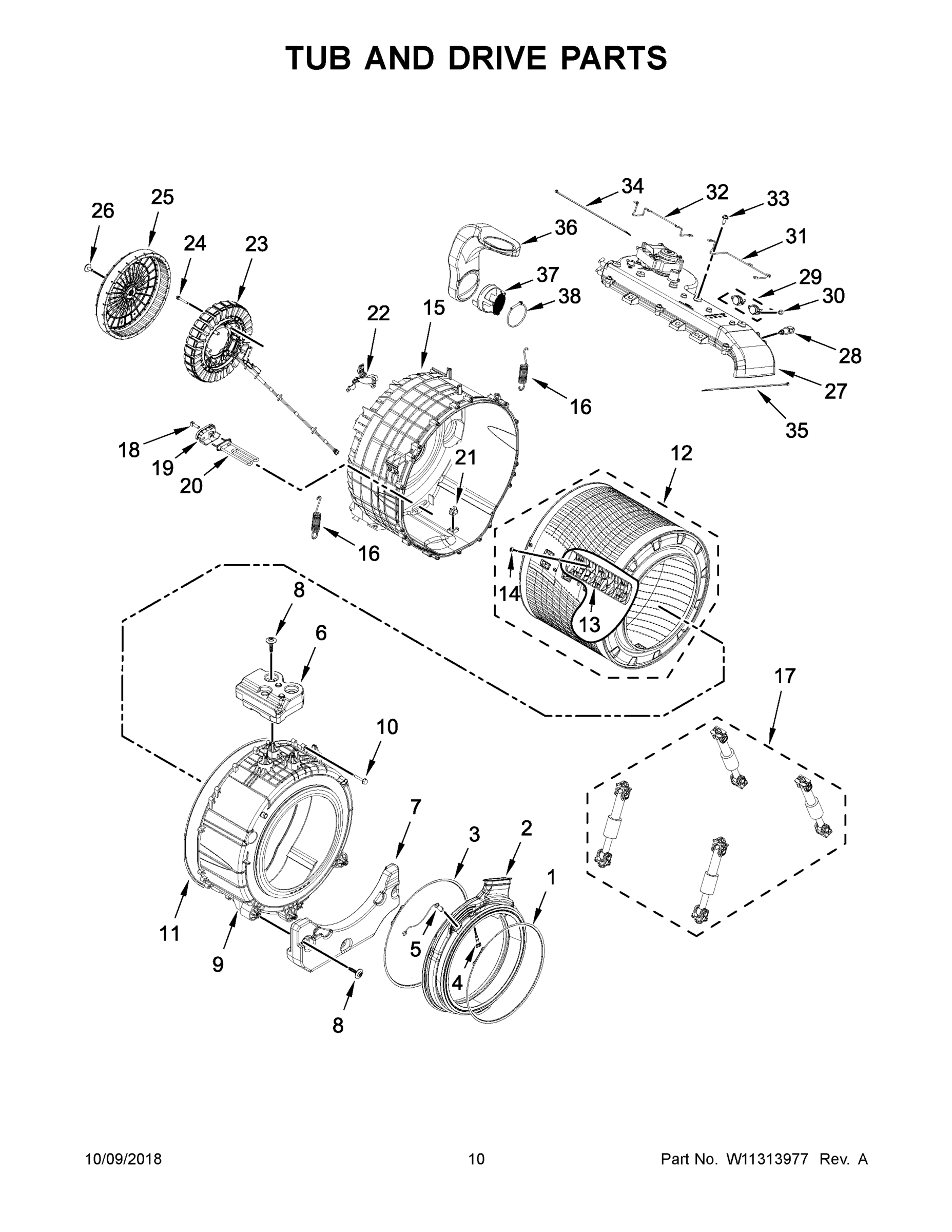 06 - TUB AND DRIVE PARTS