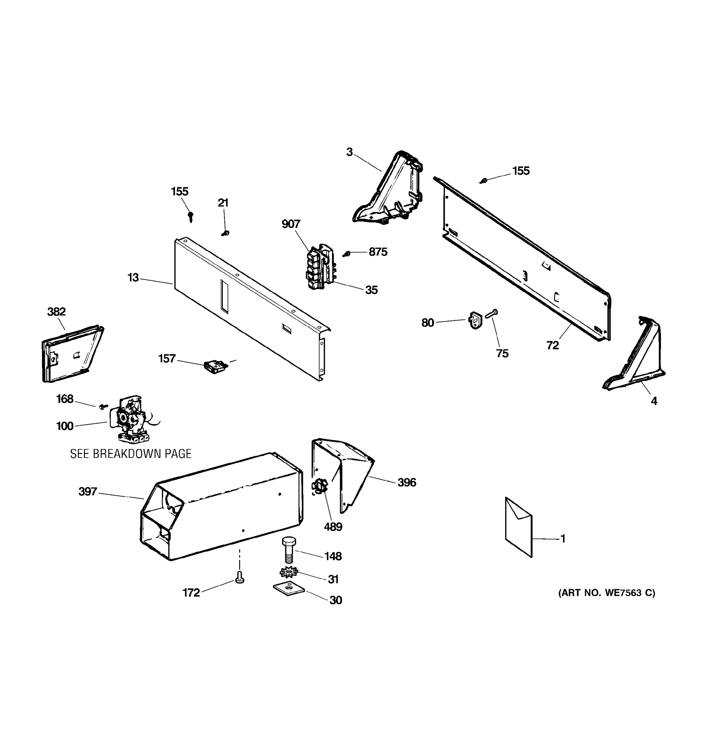 CONTROL PANEL & COIN BOX ASSEMBLY