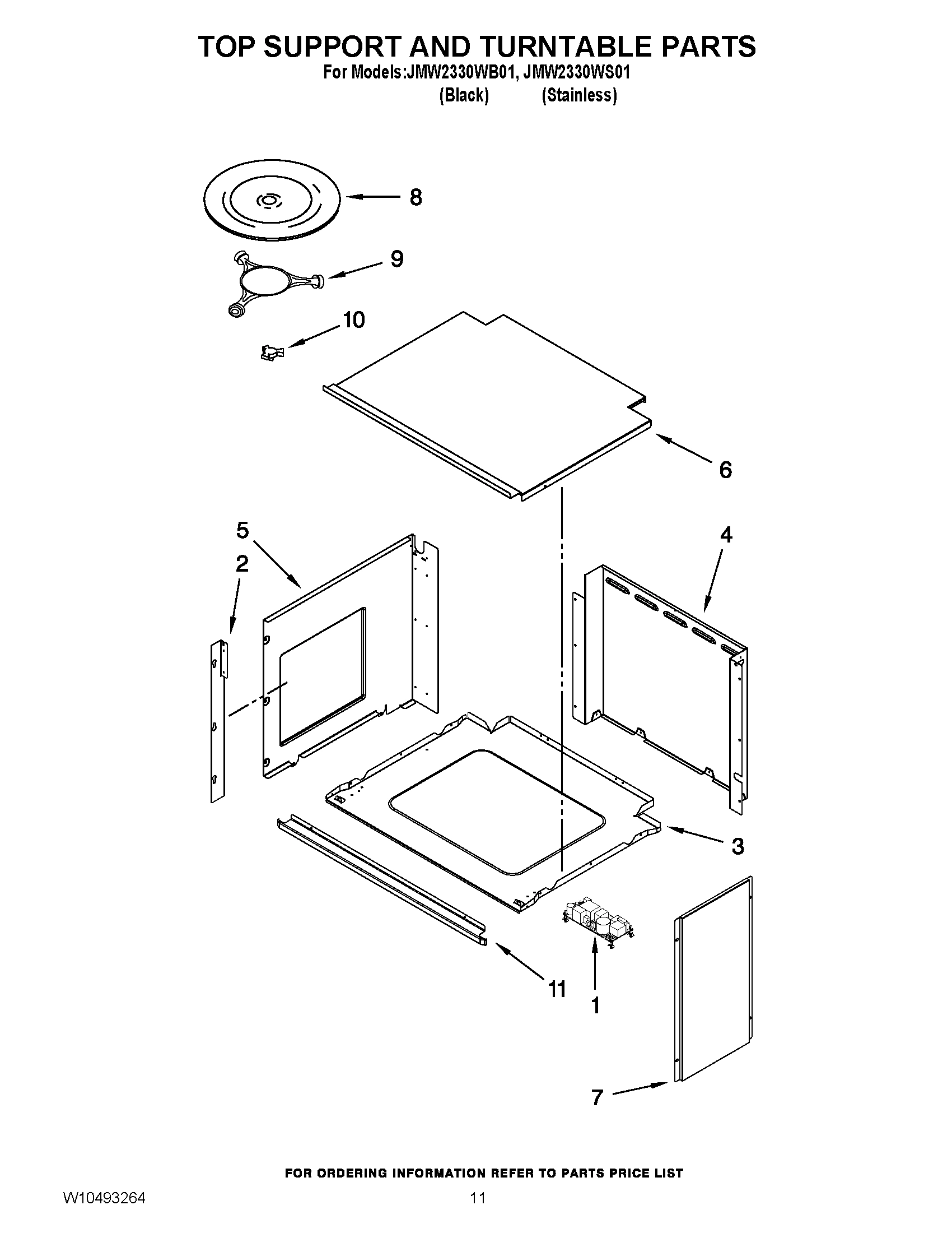 08 - TOP SUPPORT AND TURNTABLE PARTS