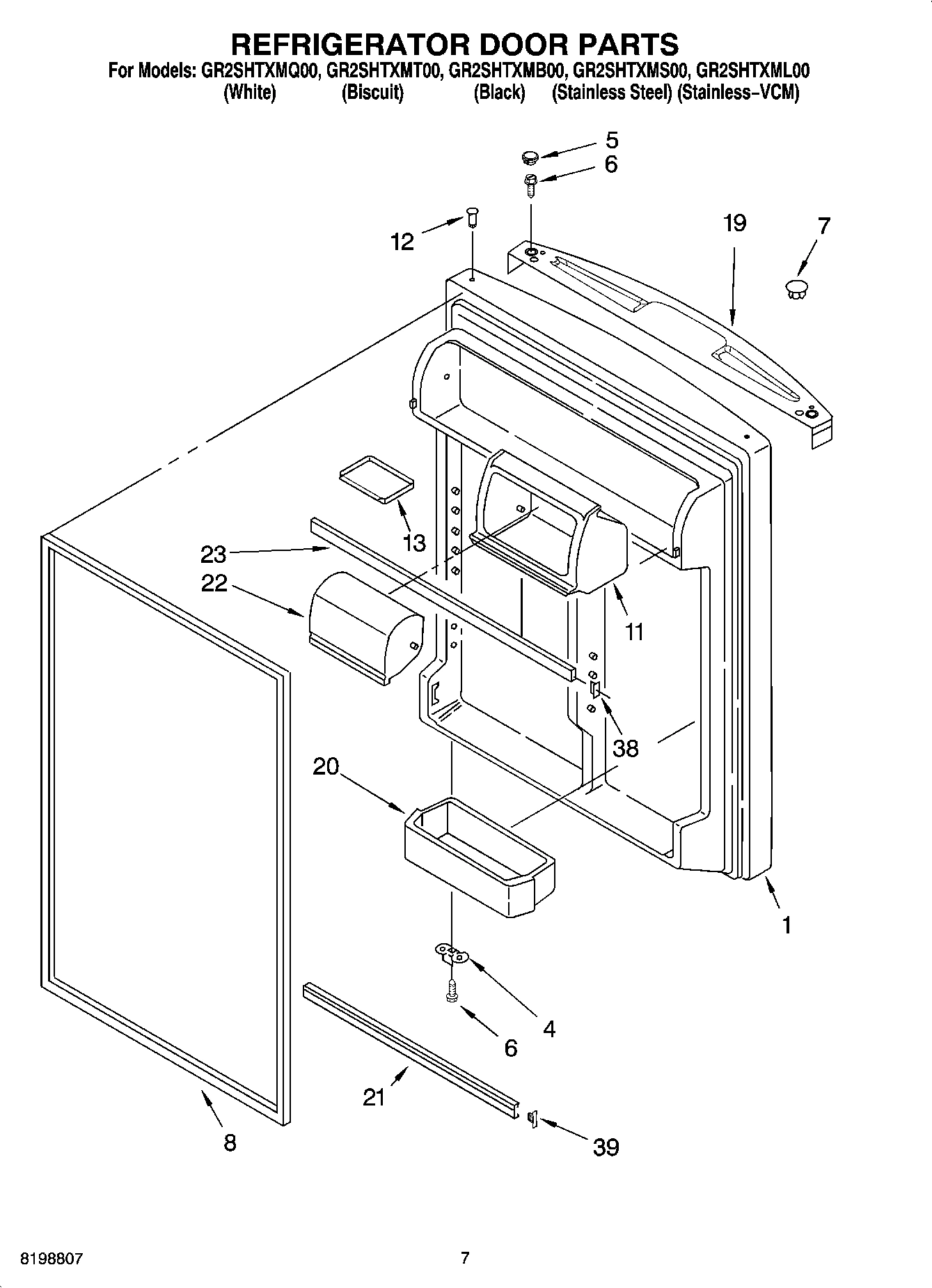 04 - REFRIGERATOR DOOR PARTS