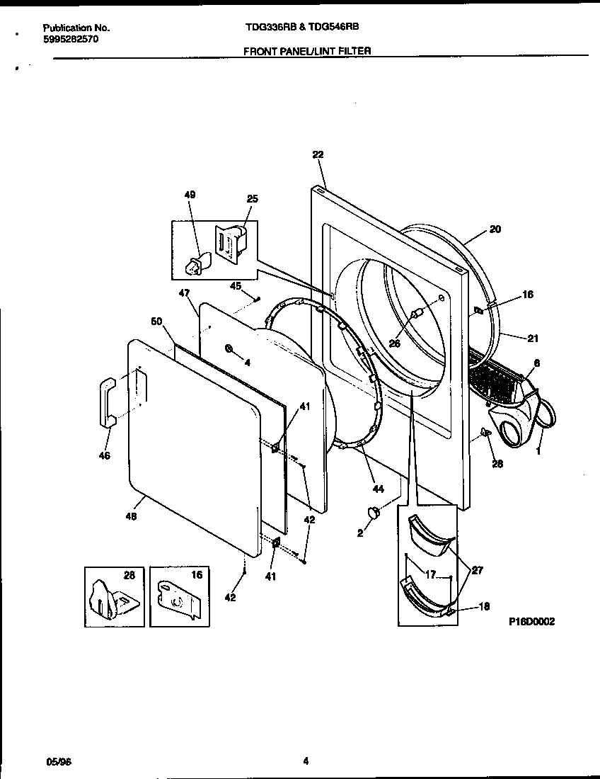 02 - FRONT PANEL/LINT FILTER