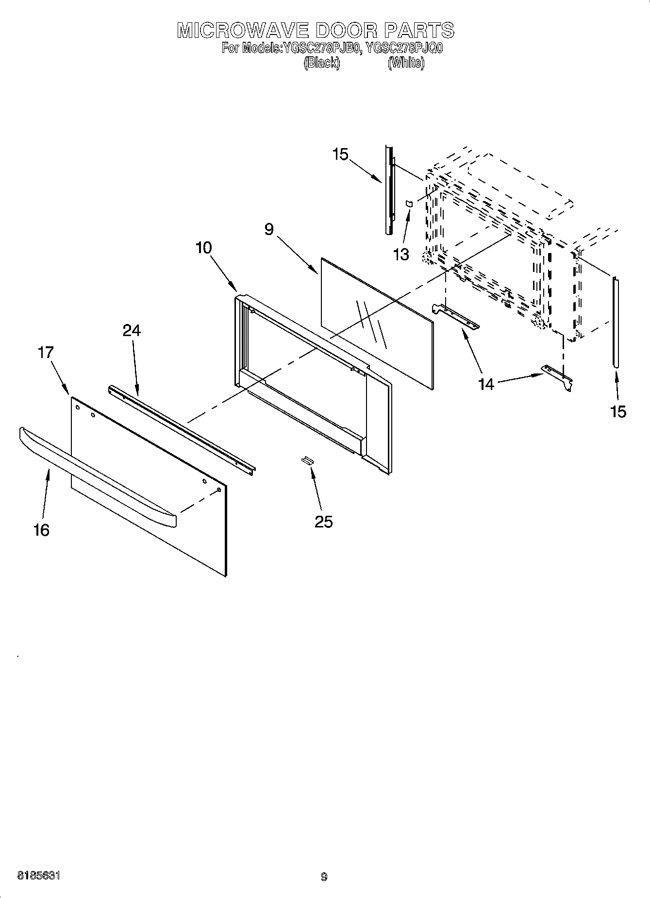 07 - MICROWAVE DOOR PARTS