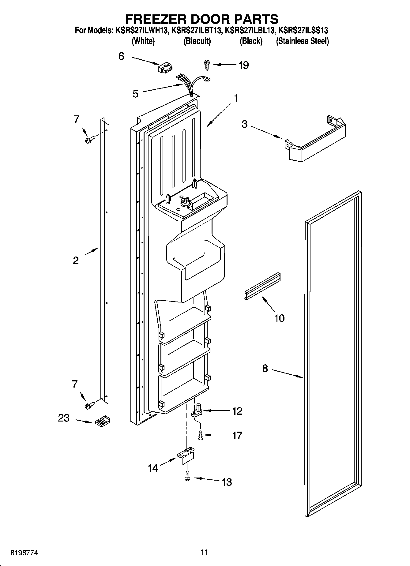 07 - FREEZER DOOR PARTS