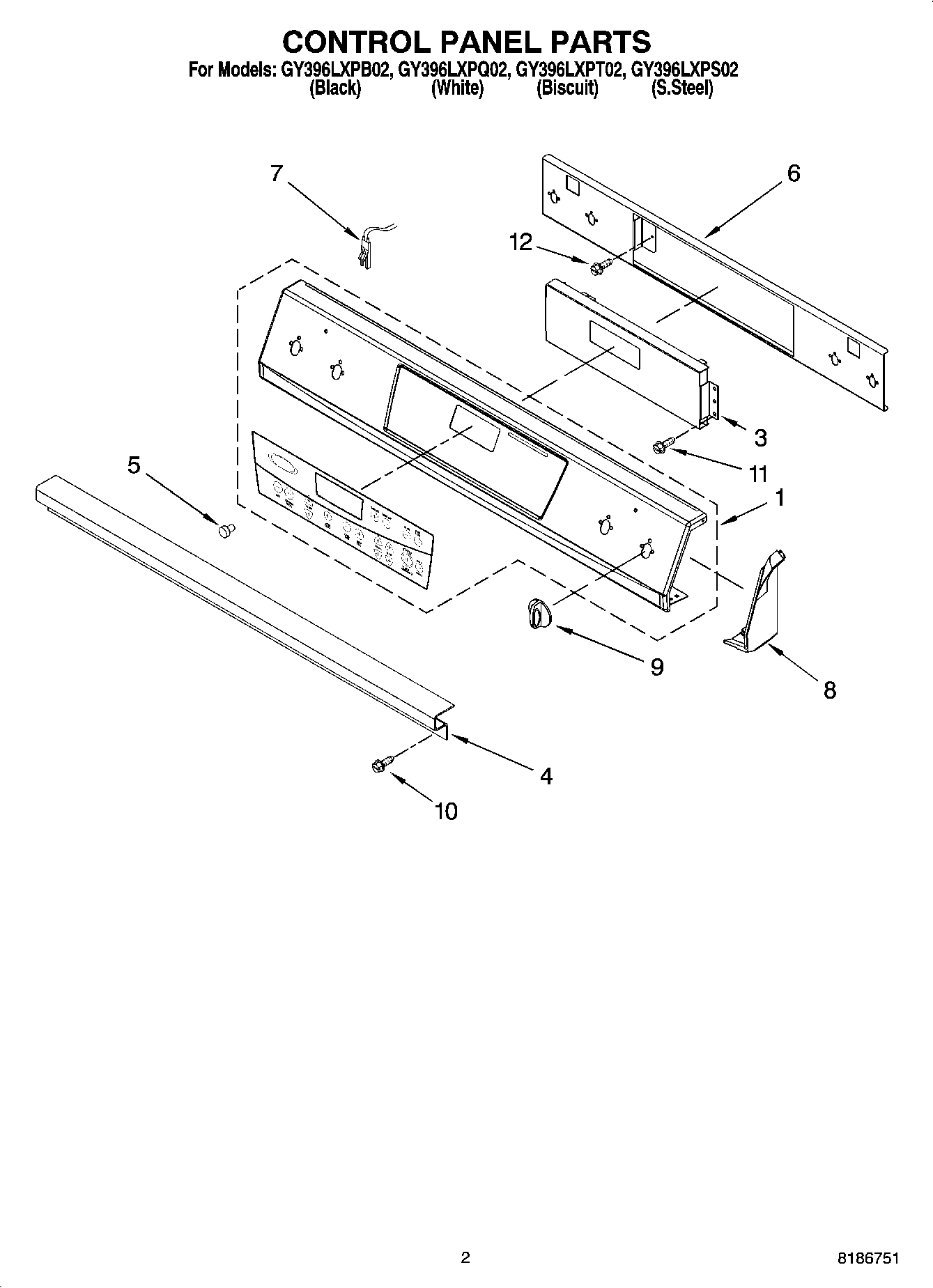 02 - CONTROL PANEL PARTS