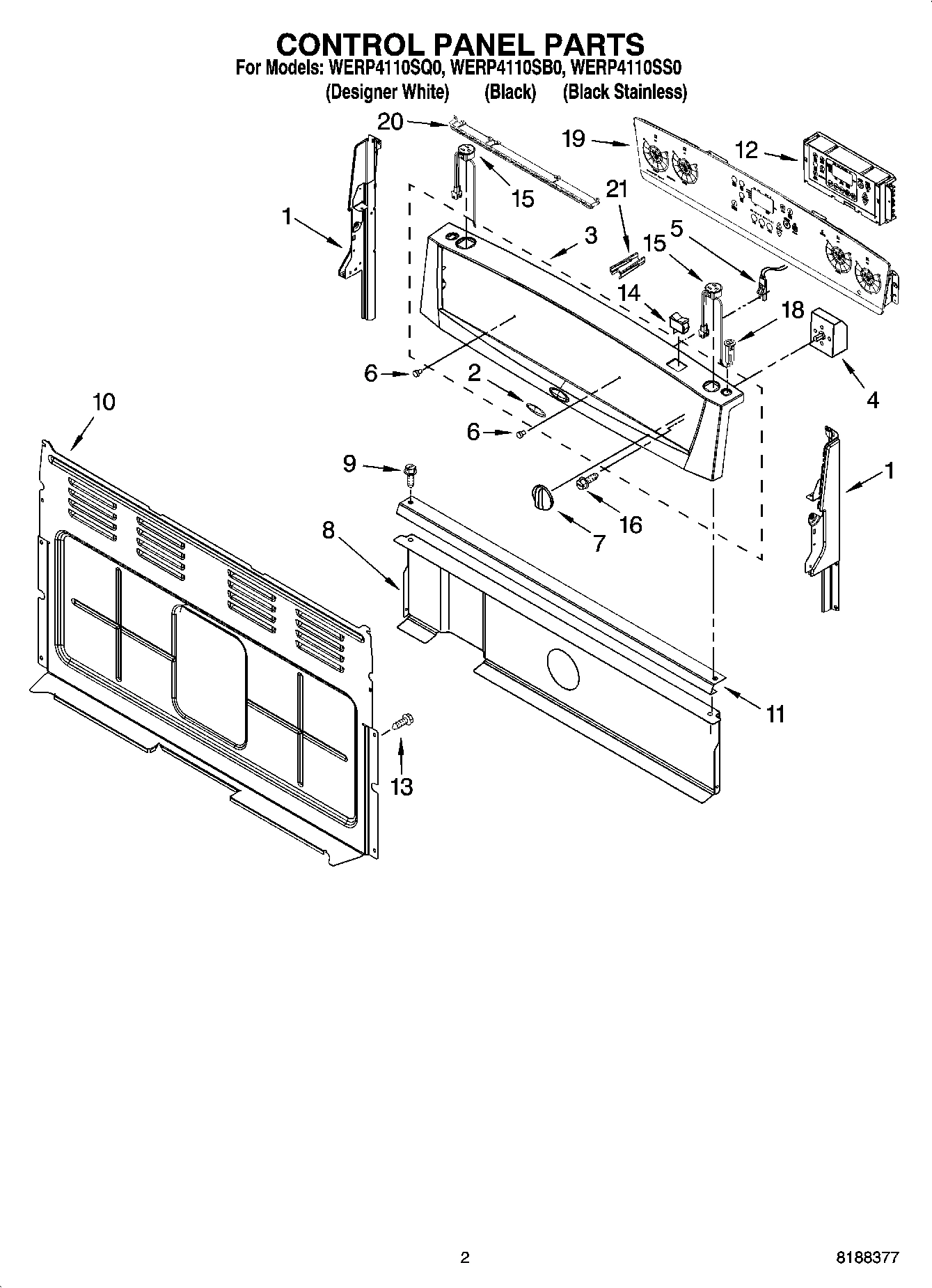 02 - CONTROL PANEL PARTS
