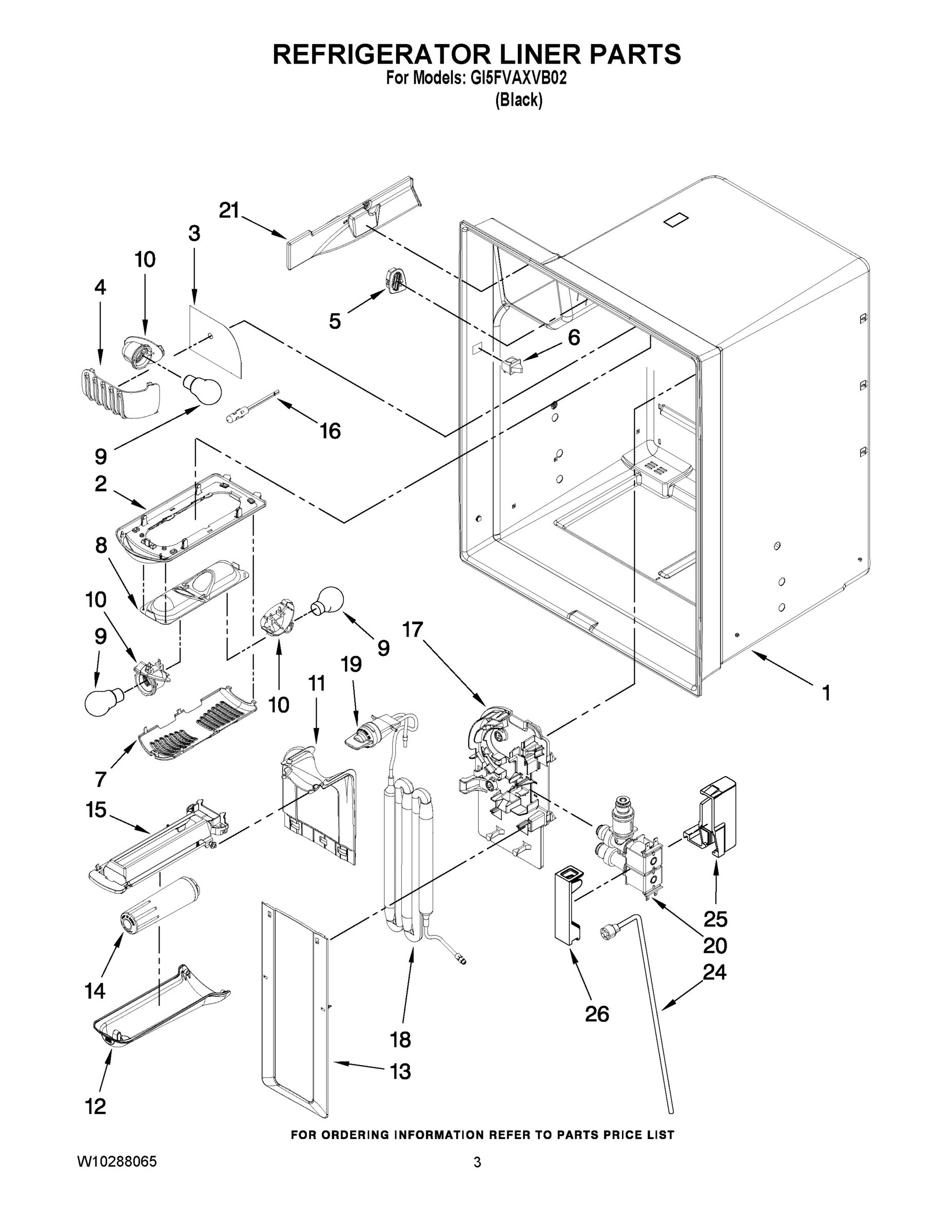 02 - REFRIGERATOR LINER PARTS