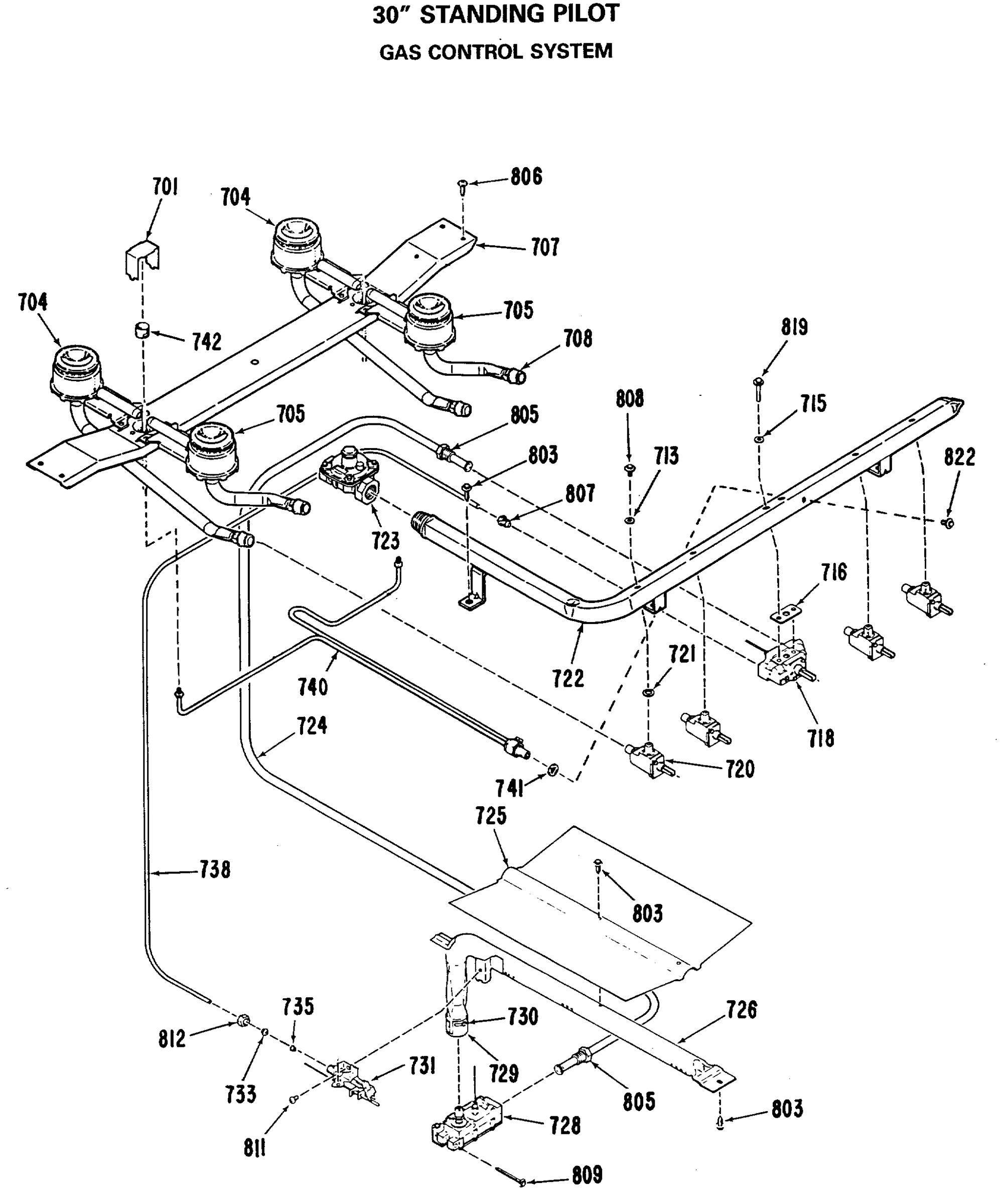 30" STANDING PILOT