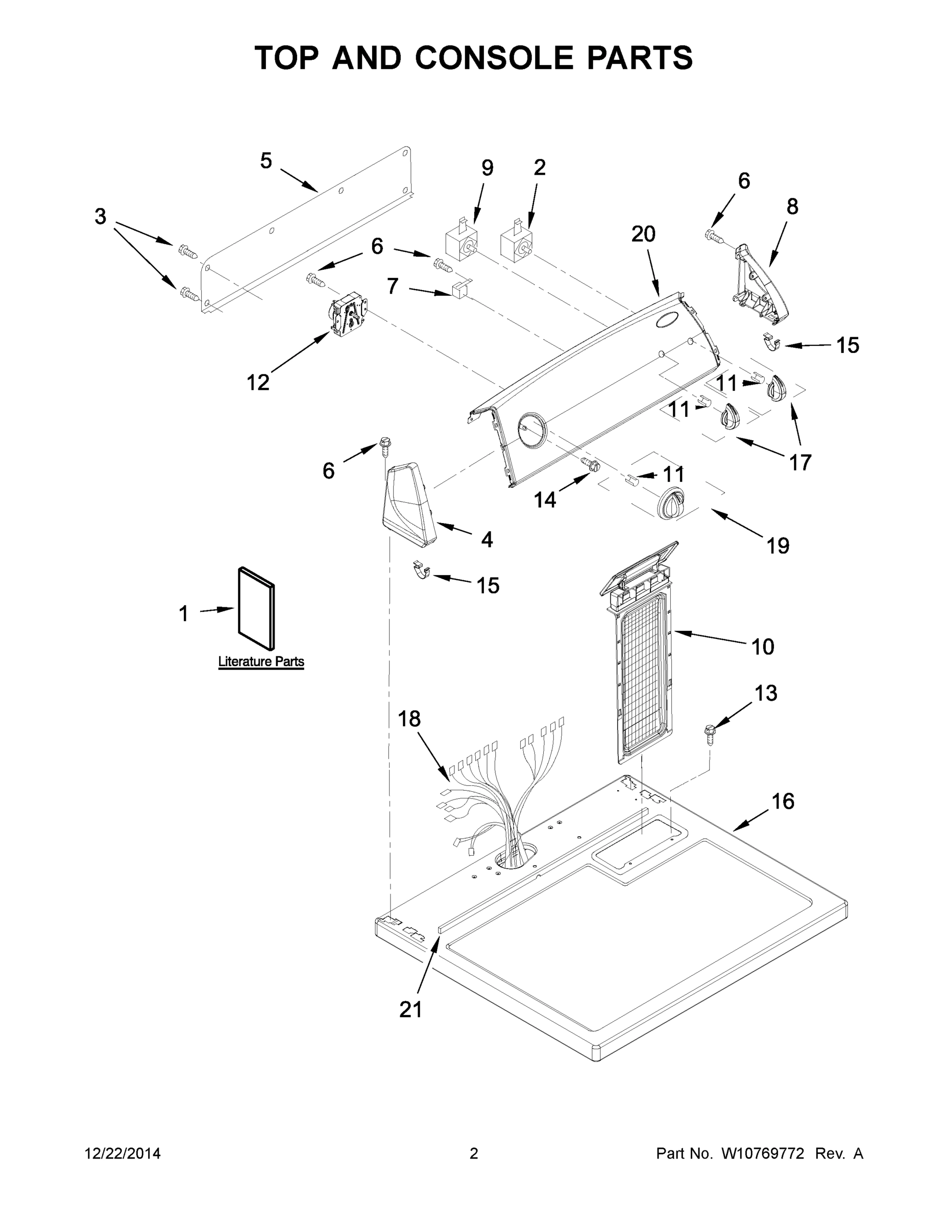 02 - TOP AND CONSOLE PARTS