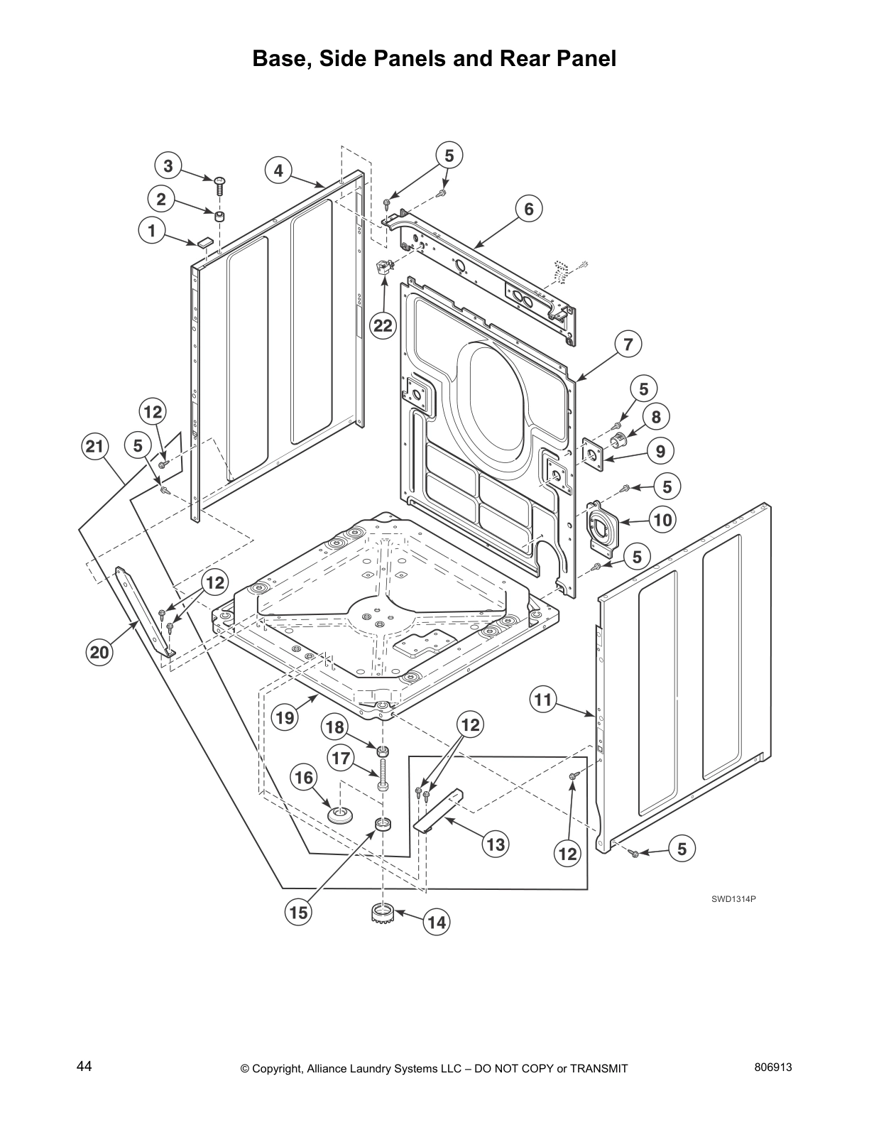 Base, Side Panels and Rear Panel