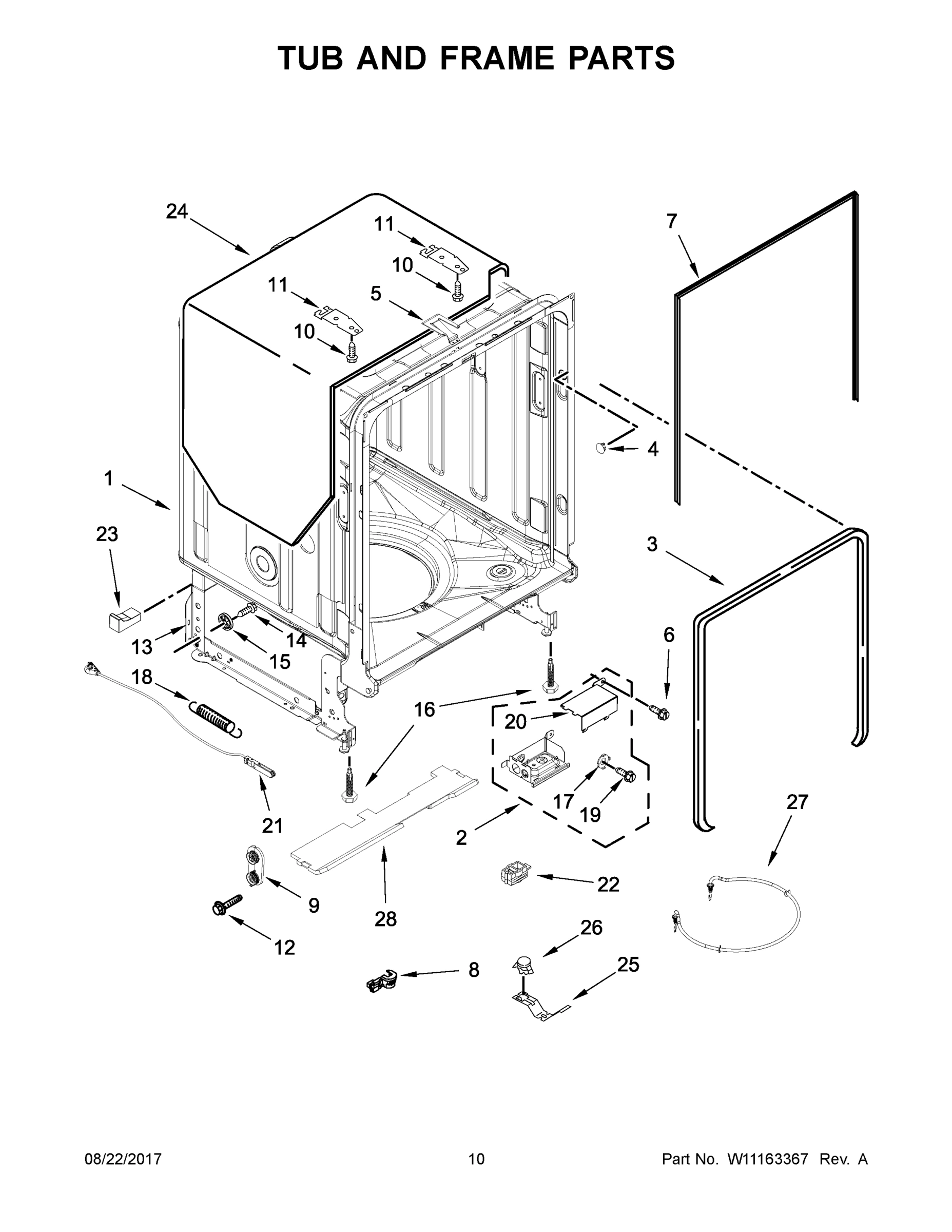 06 - TUB AND FRAME PARTS