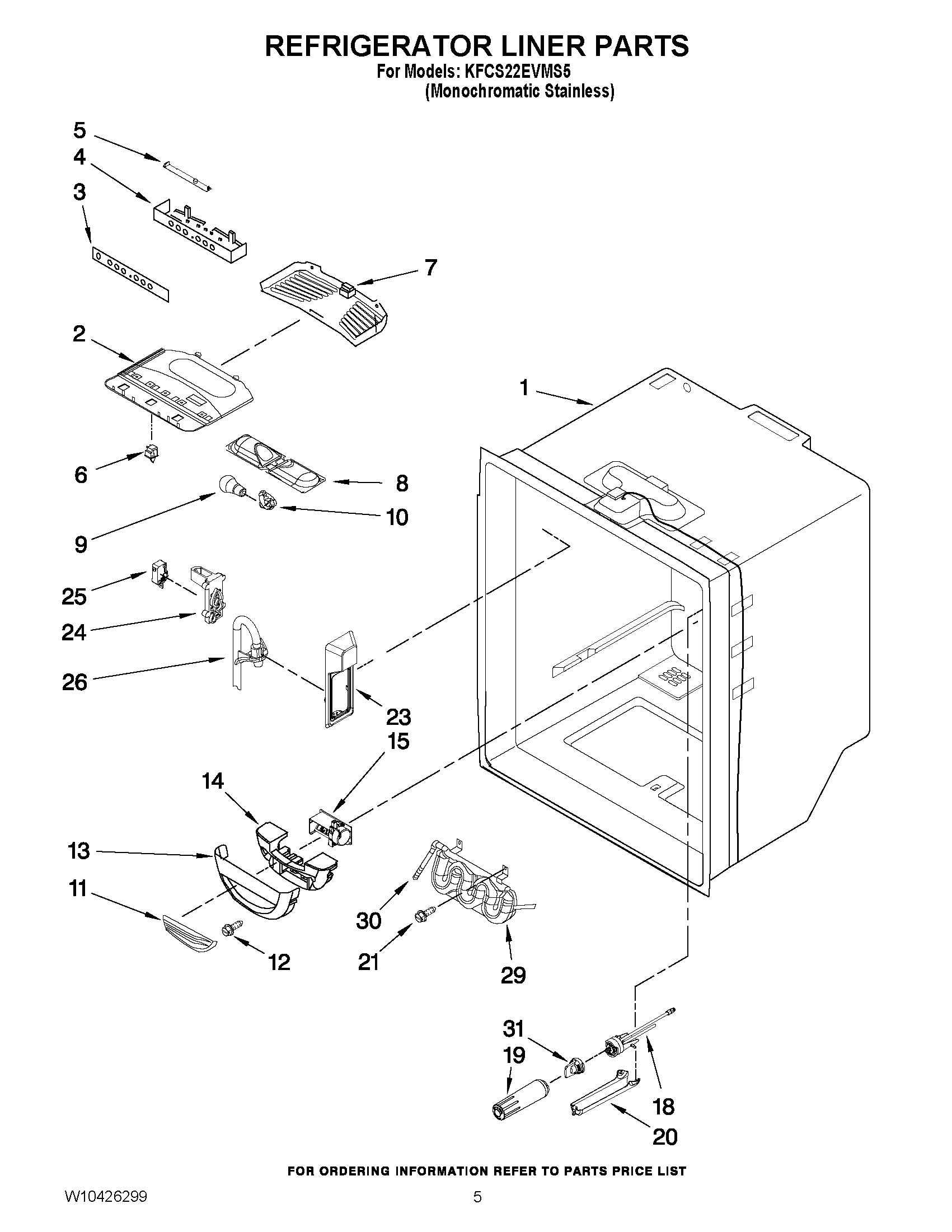 03 - REFRIGERATOR LINER PARTS