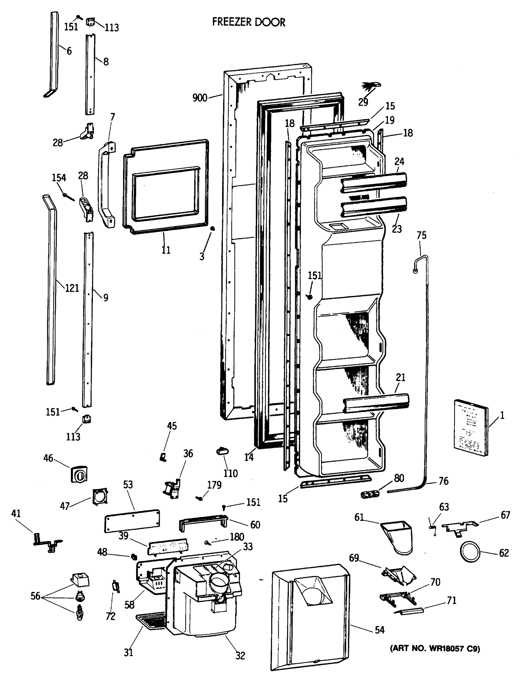 FREEZER DOOR