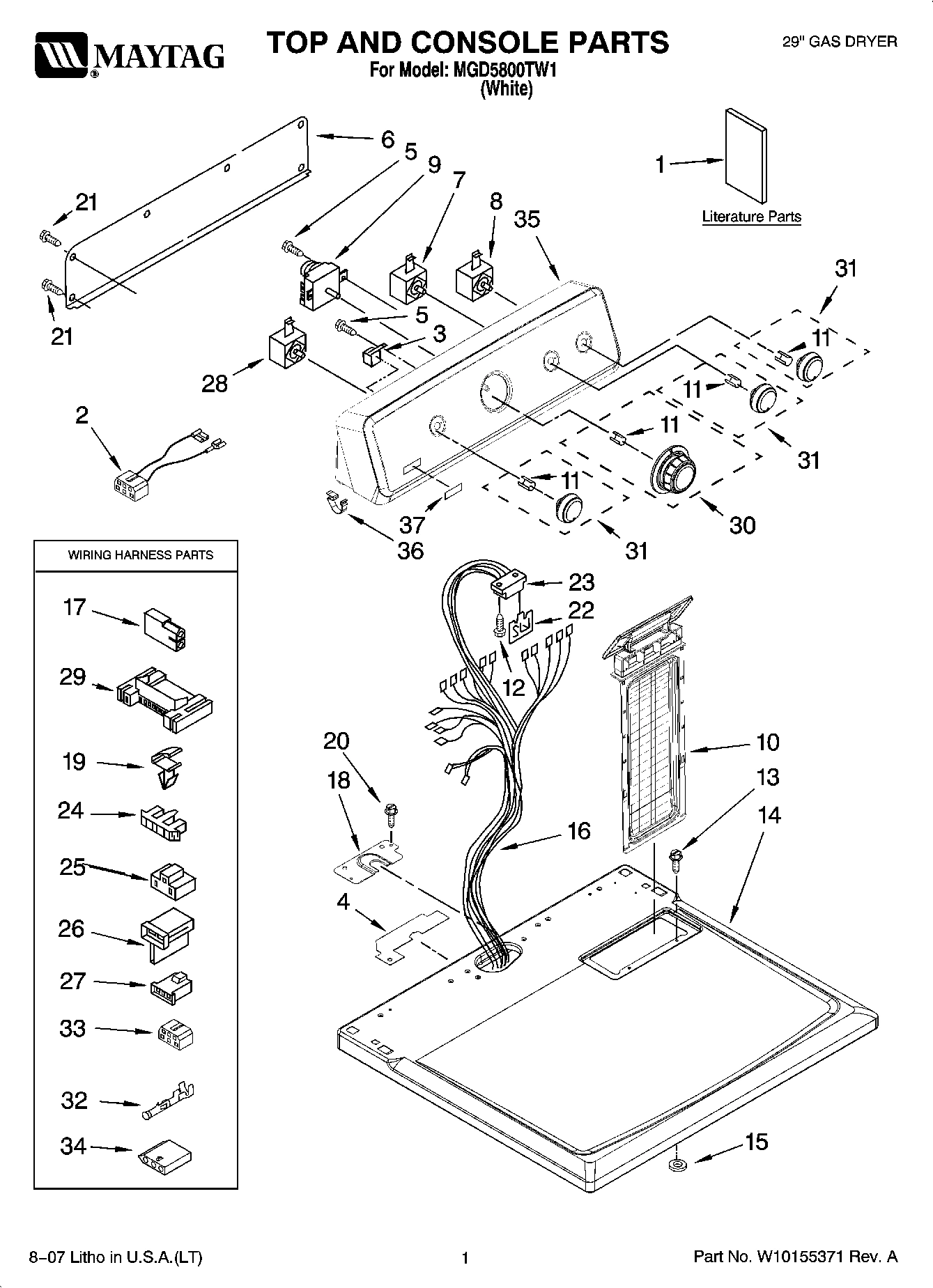 01 - TOP AND CONSOLE PARTS
