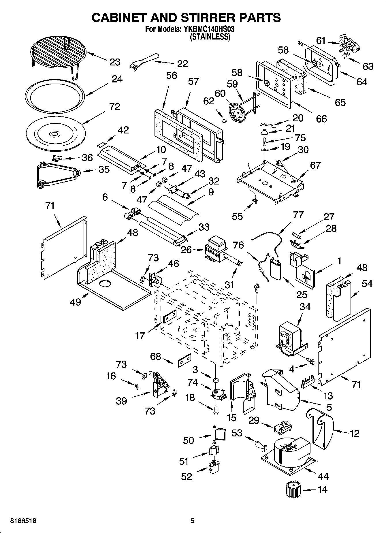 04 - CABINET AND STIRRER PARTS