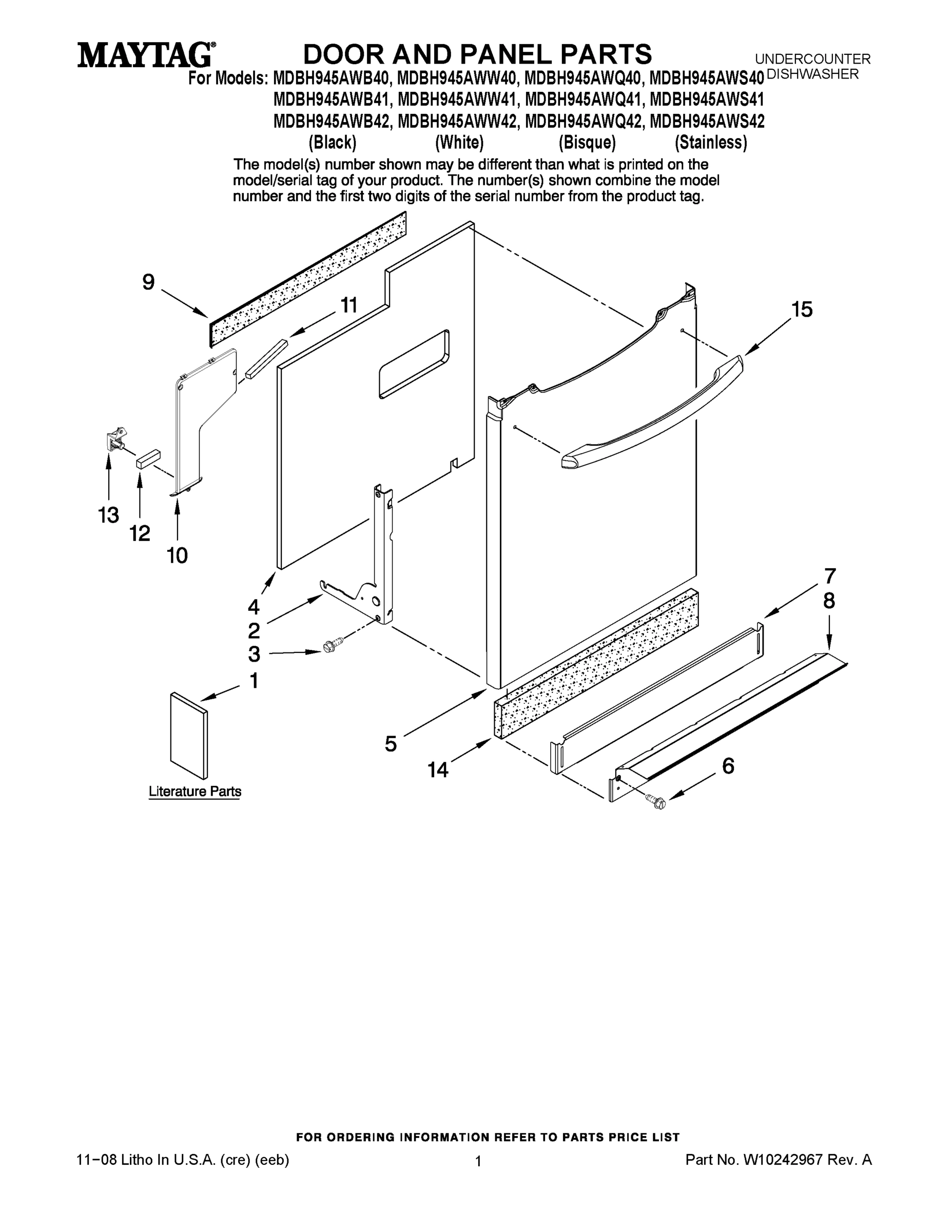 01 - DOOR AND PANEL PARTS