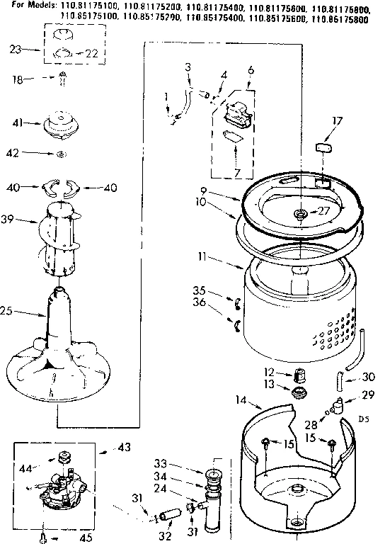 TUB AND BASKET PARTS