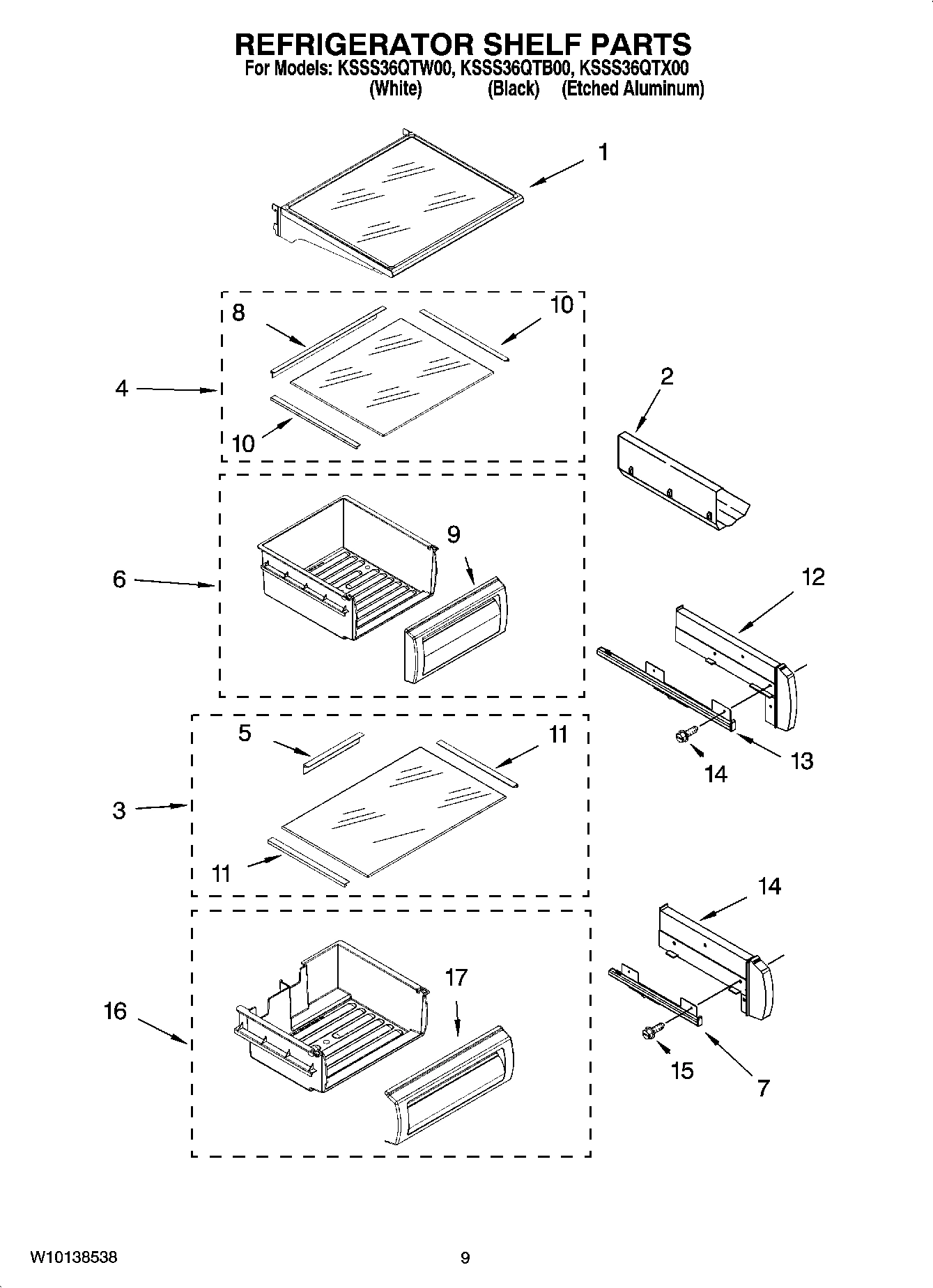 07 - REFRIGERATOR SHELF PARTS