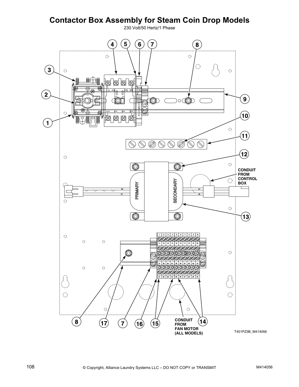Contactor Box Assembly for Steam Coin Drop Models