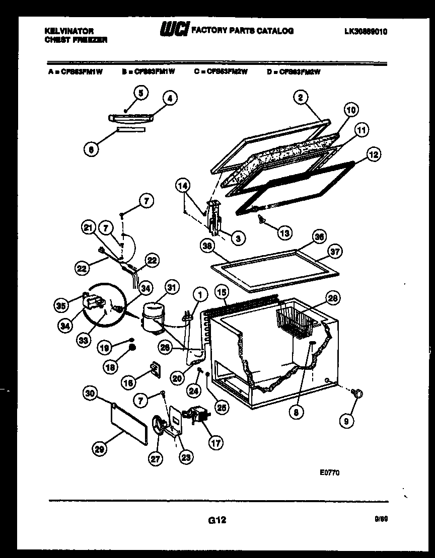 02 - CHEST FREEZER PARTS