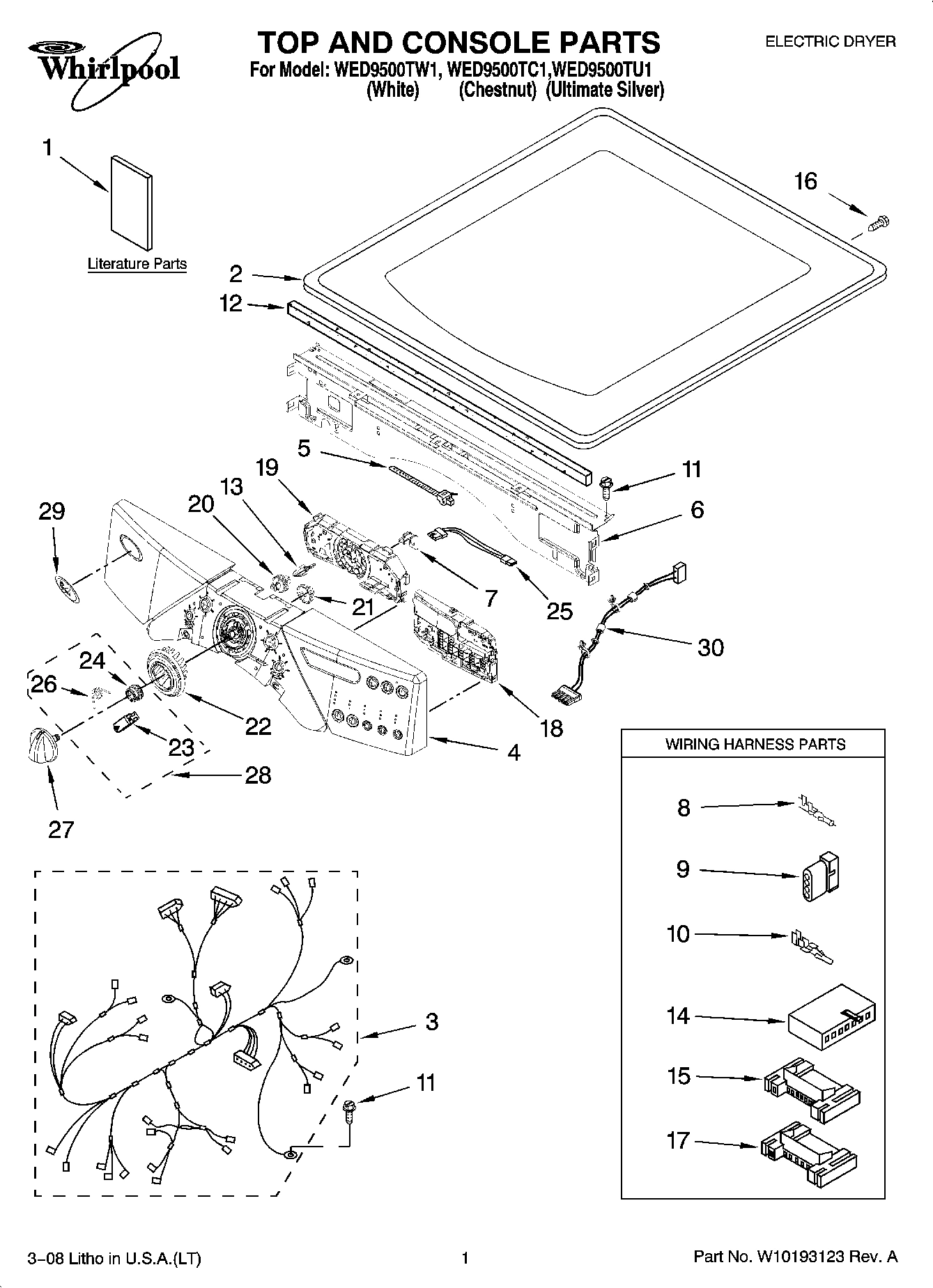 01 - TOP AND CONSOLE PARTS