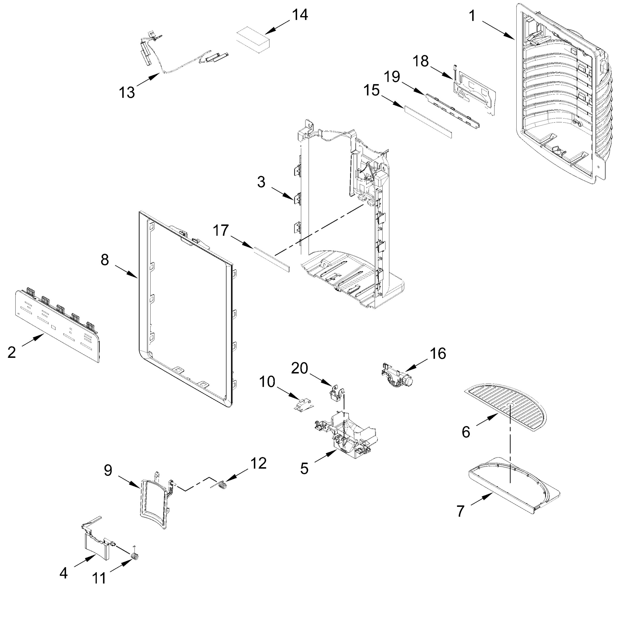 DISPENSER FRONT PARTS