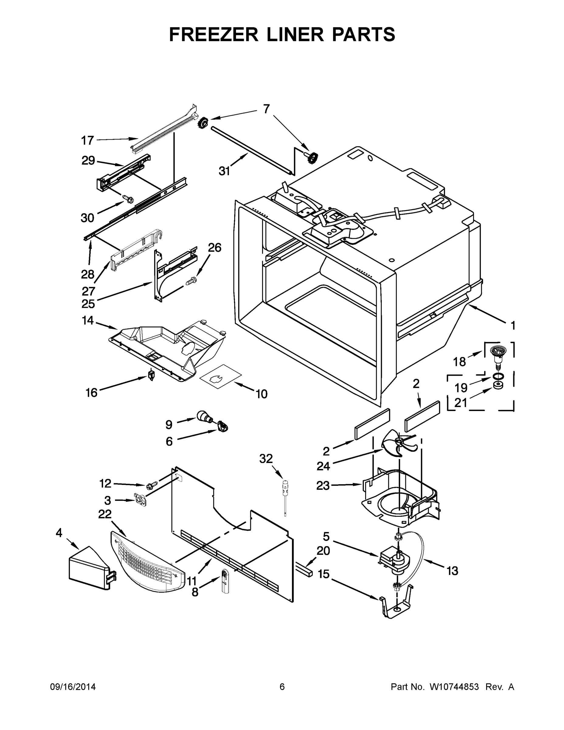 04 - FREEZER LINER PARTS
